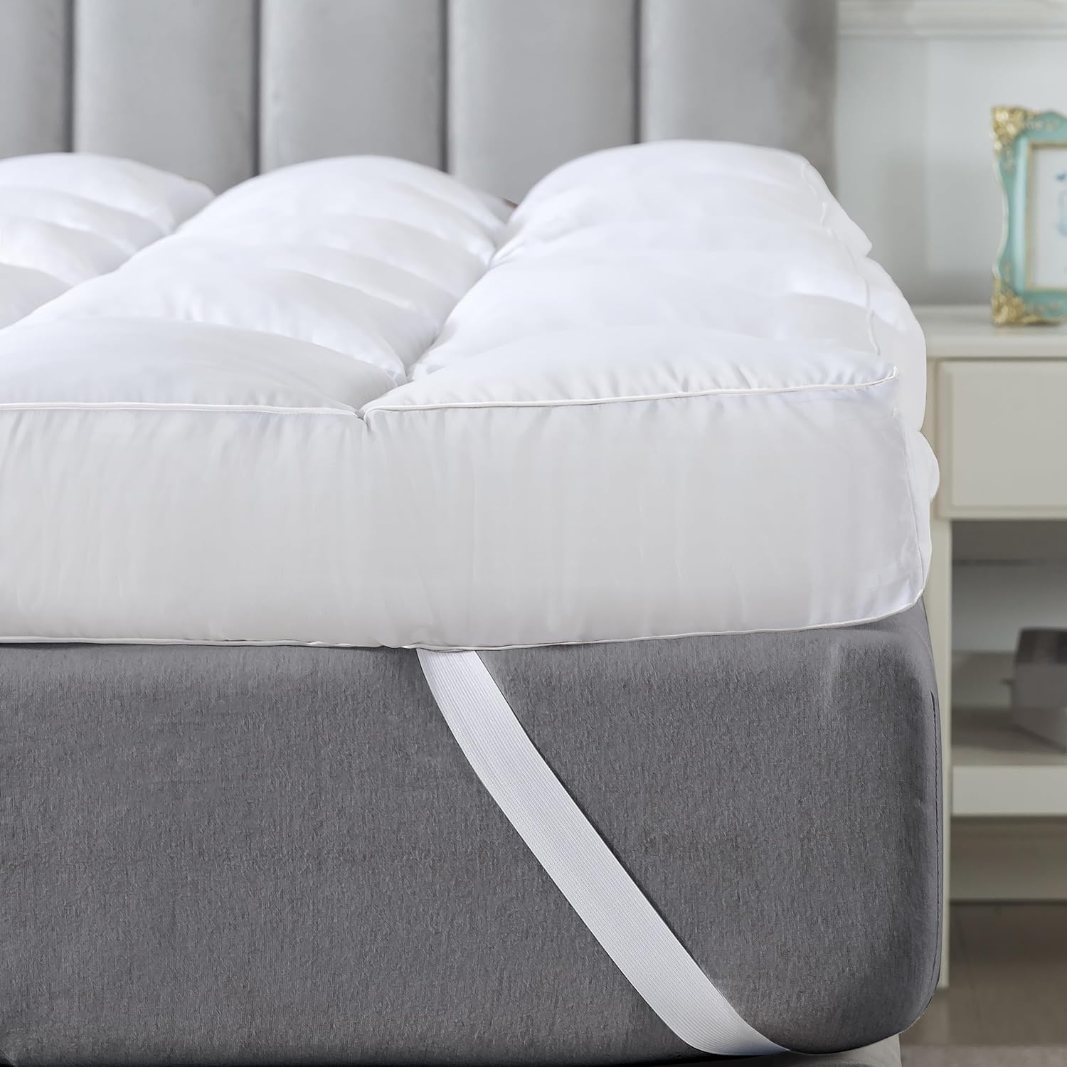 WhatsBedding Memory Foam Mattress Topper Queen Size,1800GSM Queen Mattress Toppe...