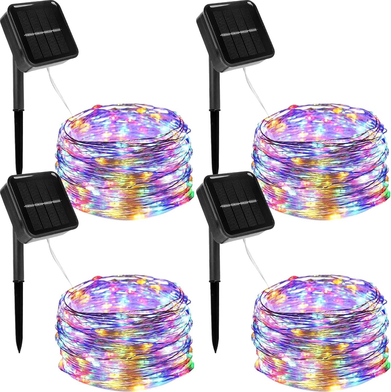 Twinkle Star 4 Pack Outdoor Solar String Lights,Total 160 FT 480 LED Solar Power...