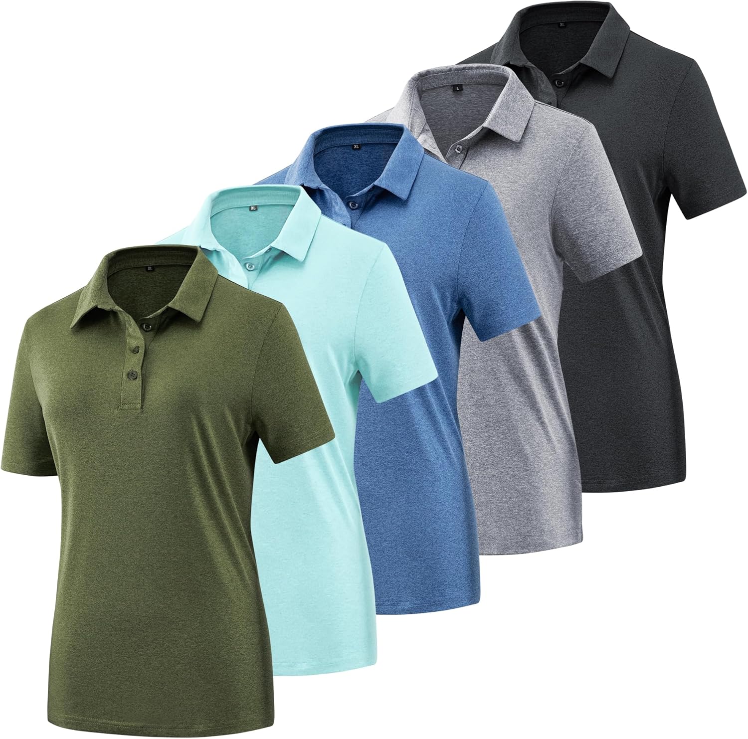 Women's Golf Polo Shirts Lightweight Moisture Wicking Short Sleeve Shirt Quick D...
