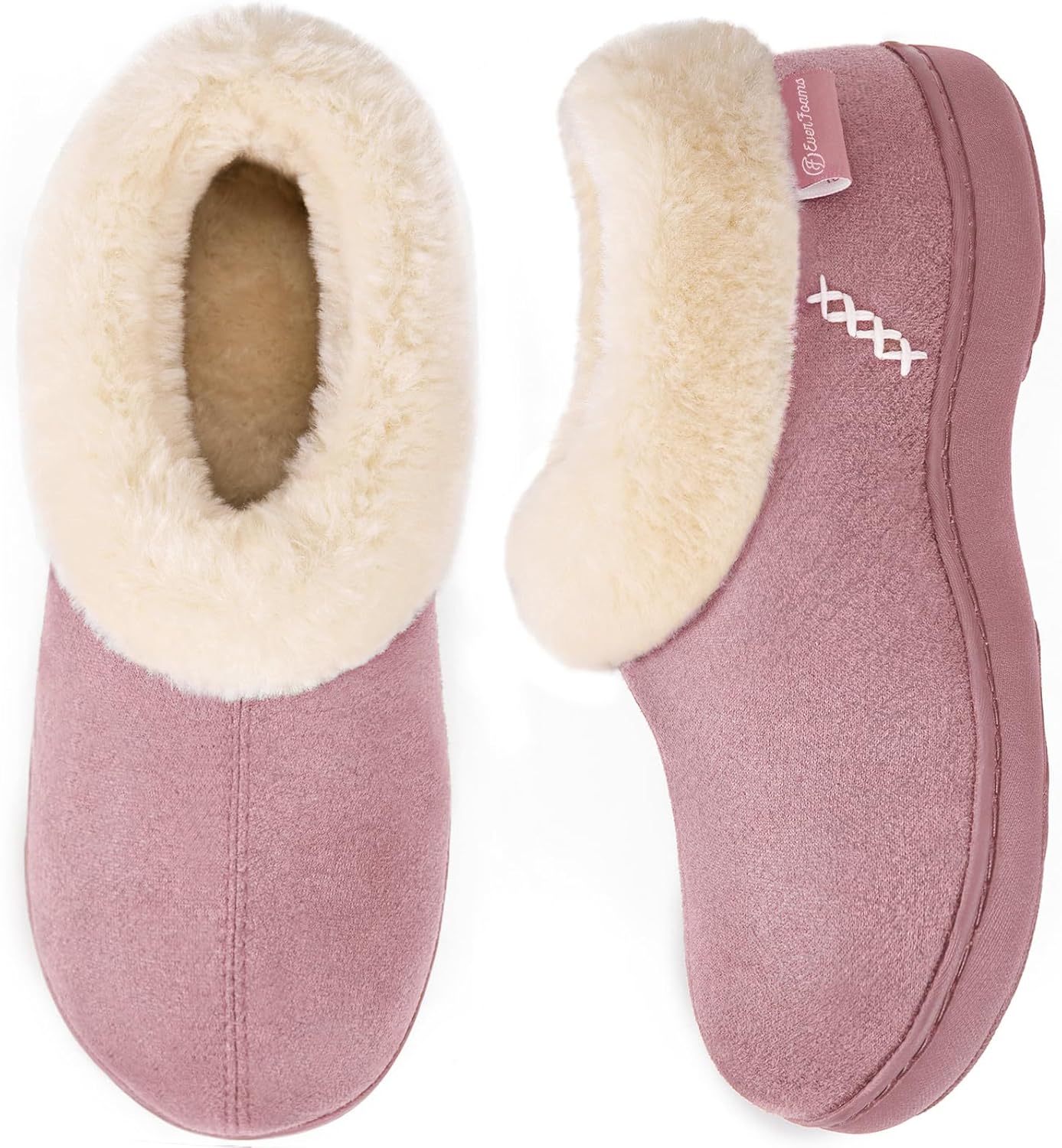 EverFoams Women's Slippers, Special Micro Suede Fuzzy Plush Lined Slippers with...