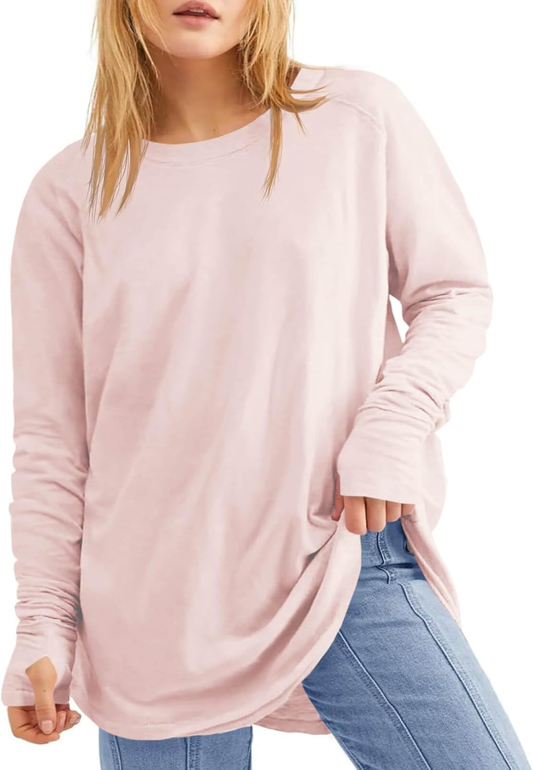 Women's Plus Size Tunic Top, Special Long Sleeve Crew Neck Summer Oversized Fit...