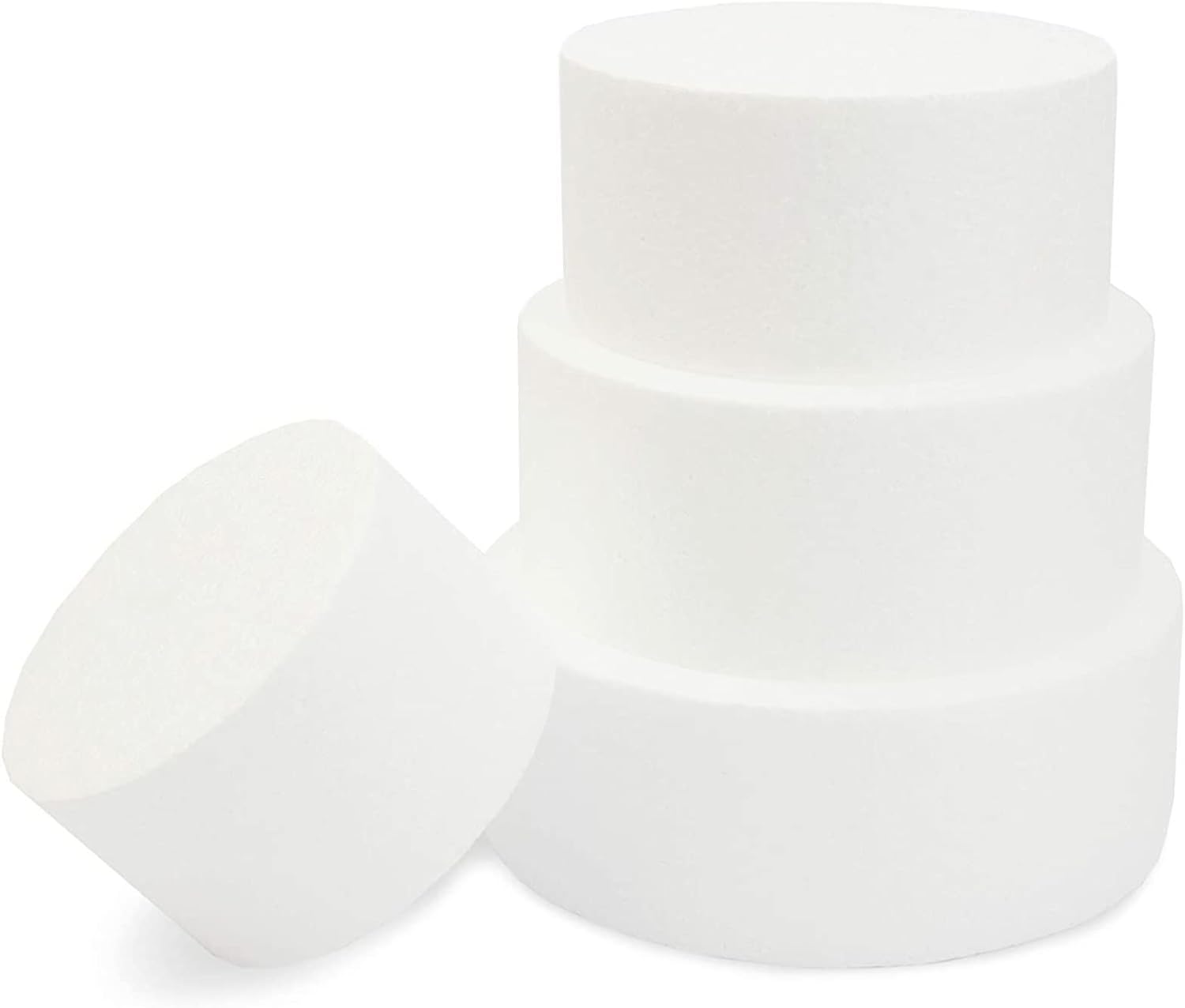 Bright Creations Round Foam Cake Dummy Set, Special 4 Tiers Display Set for Arts...