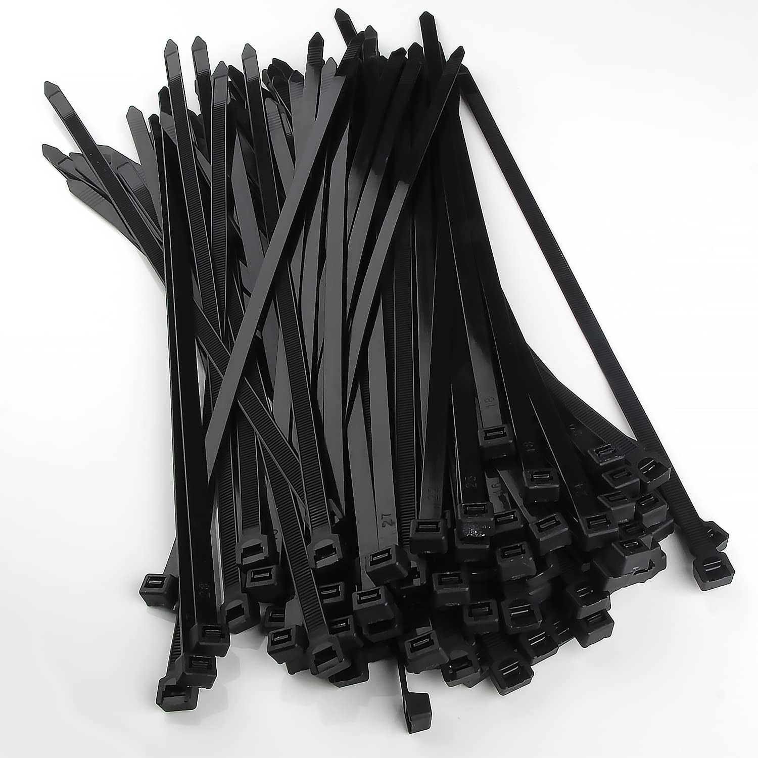 Yaluzibi 1000 Pack Cable Ties, 4.8 x 200mm Zip Ties Black, 8inch Plastic Ties Te...