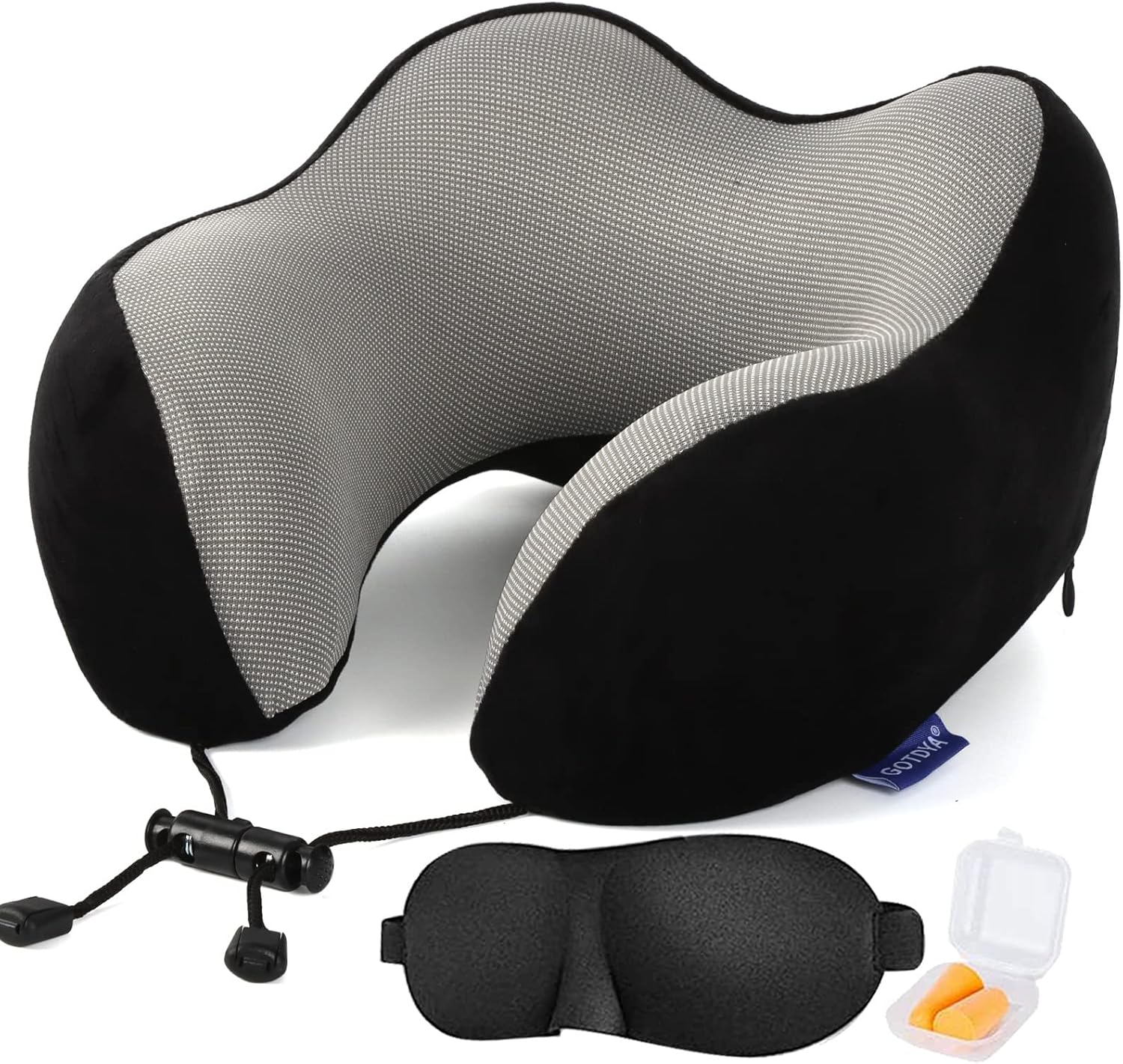 GOTDYA Travel Pillow,Travel Neck Pillows for Sleeping,100% Pure Memory Foam Soft...