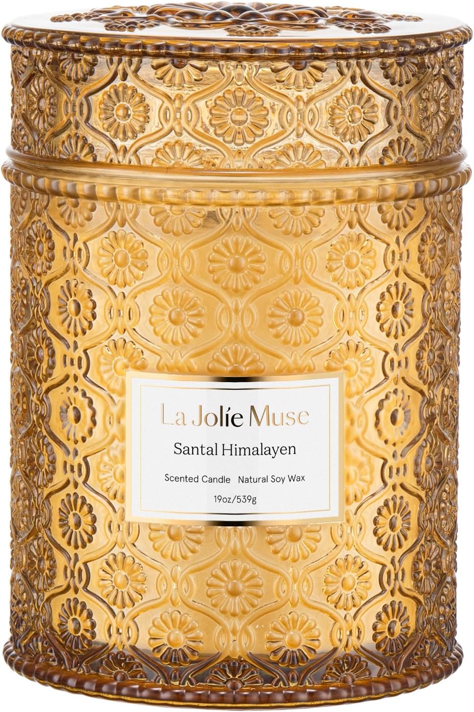 LA JOLIE MUSE Sandalwood Candle, Wood Wicked Large Candle for Home Scented, Scen...