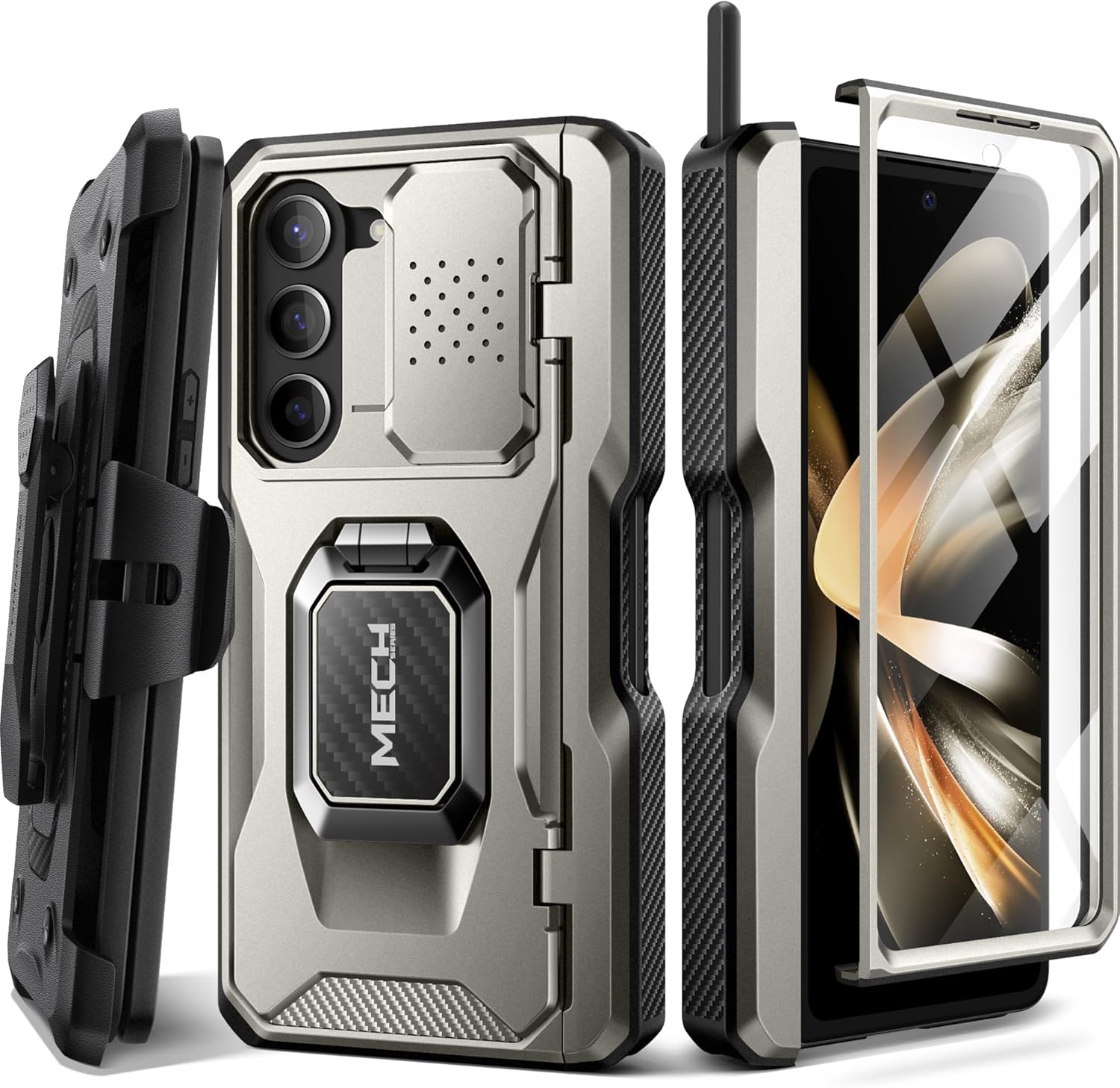 TONGATE Case for Z Fold 5, Special Phone Case with Ring Stand, Innovative Built-...