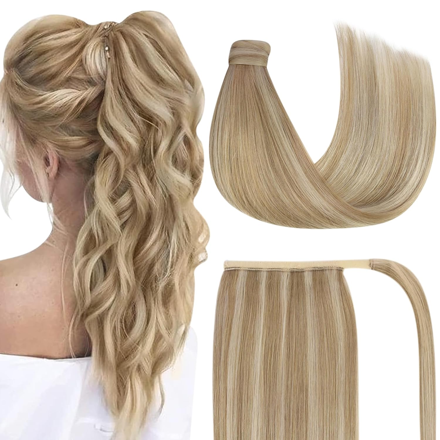 Ve Sunny Ponytail Extension Human Hair Blonde Human Hair Ponytail Extension Ash...