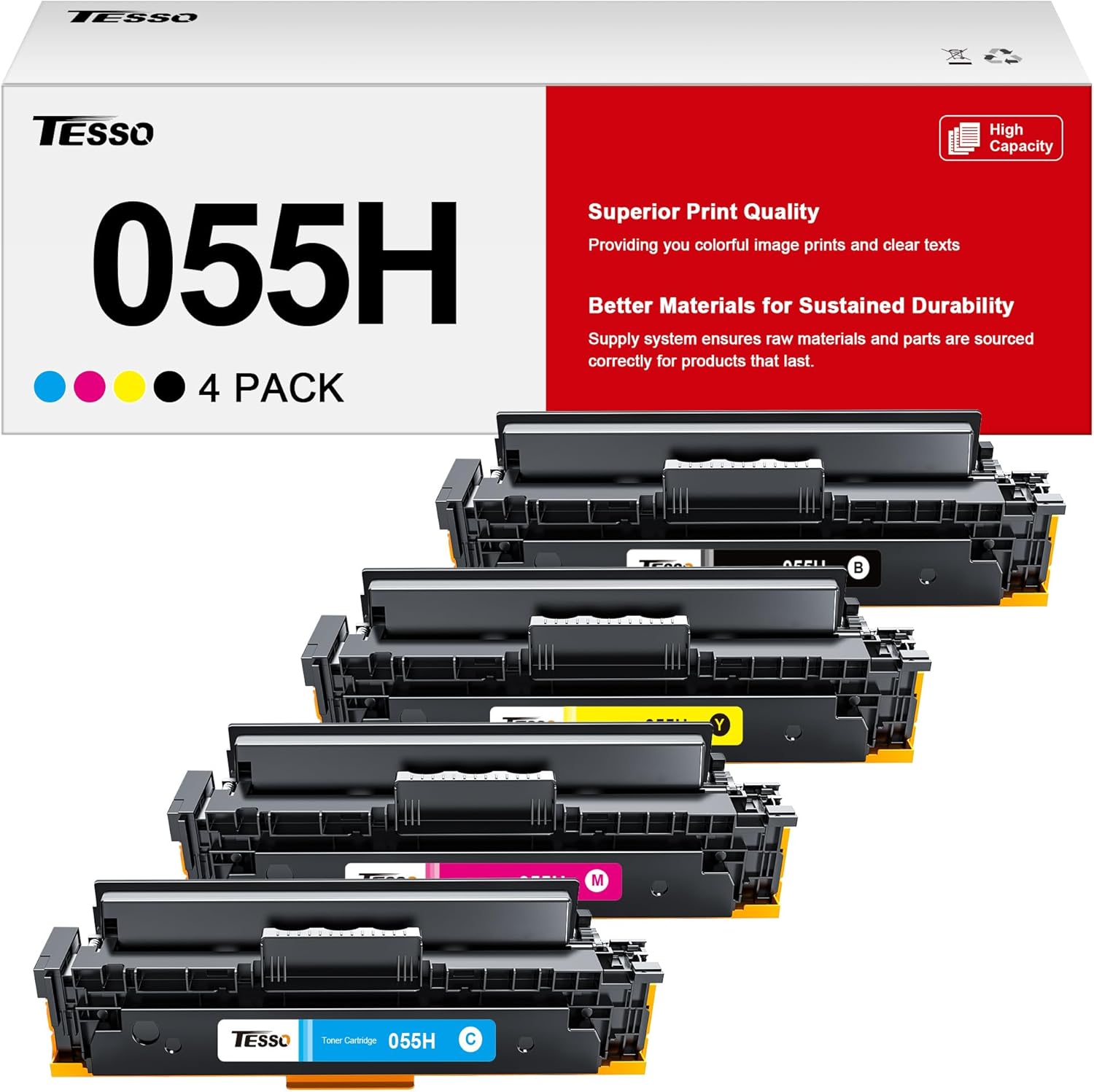 055H 055 Toner Cartridge Set Compatible for Canon 055 Toner Cartridge Set Work w...