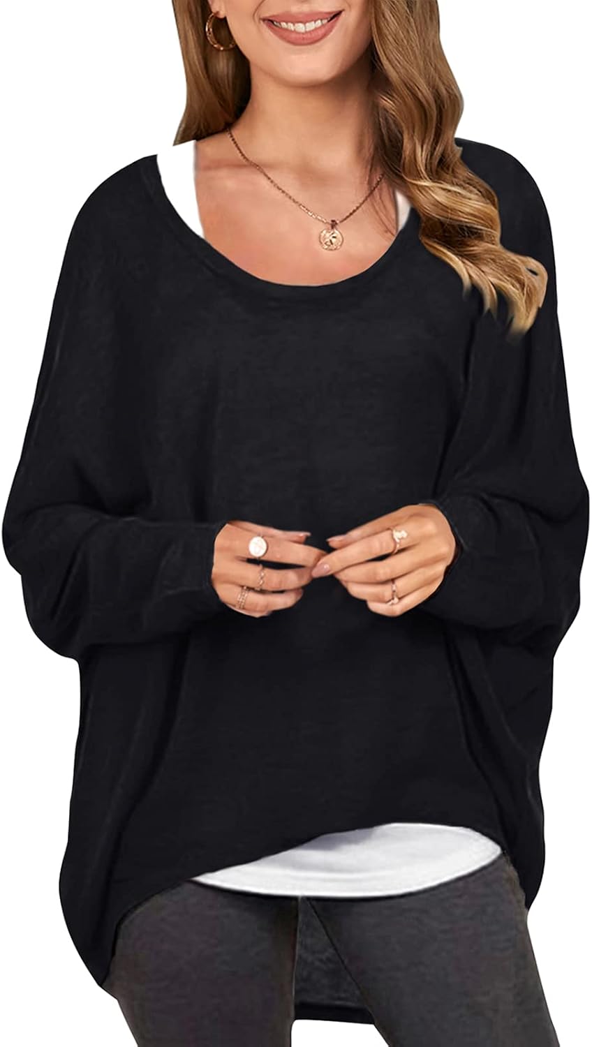 ZANZEA Women's Blouse, Special Off-Shoulder Batwing Sleeve T-Shirt, Innovative C...