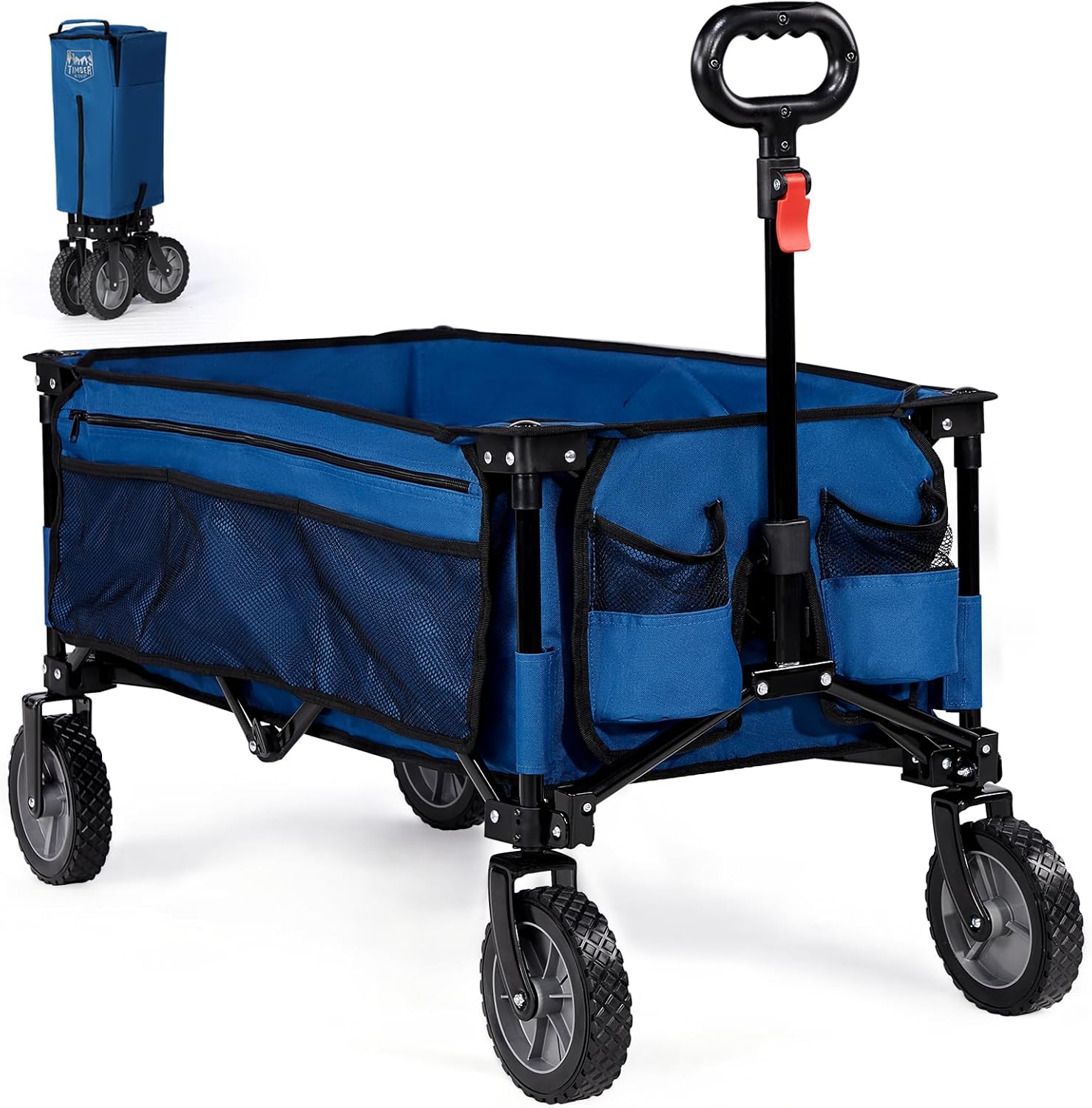 TIMBER RIDGE Festival Trolley on Wheels, Folding Wagon Camping Cart Heavy Duty w...