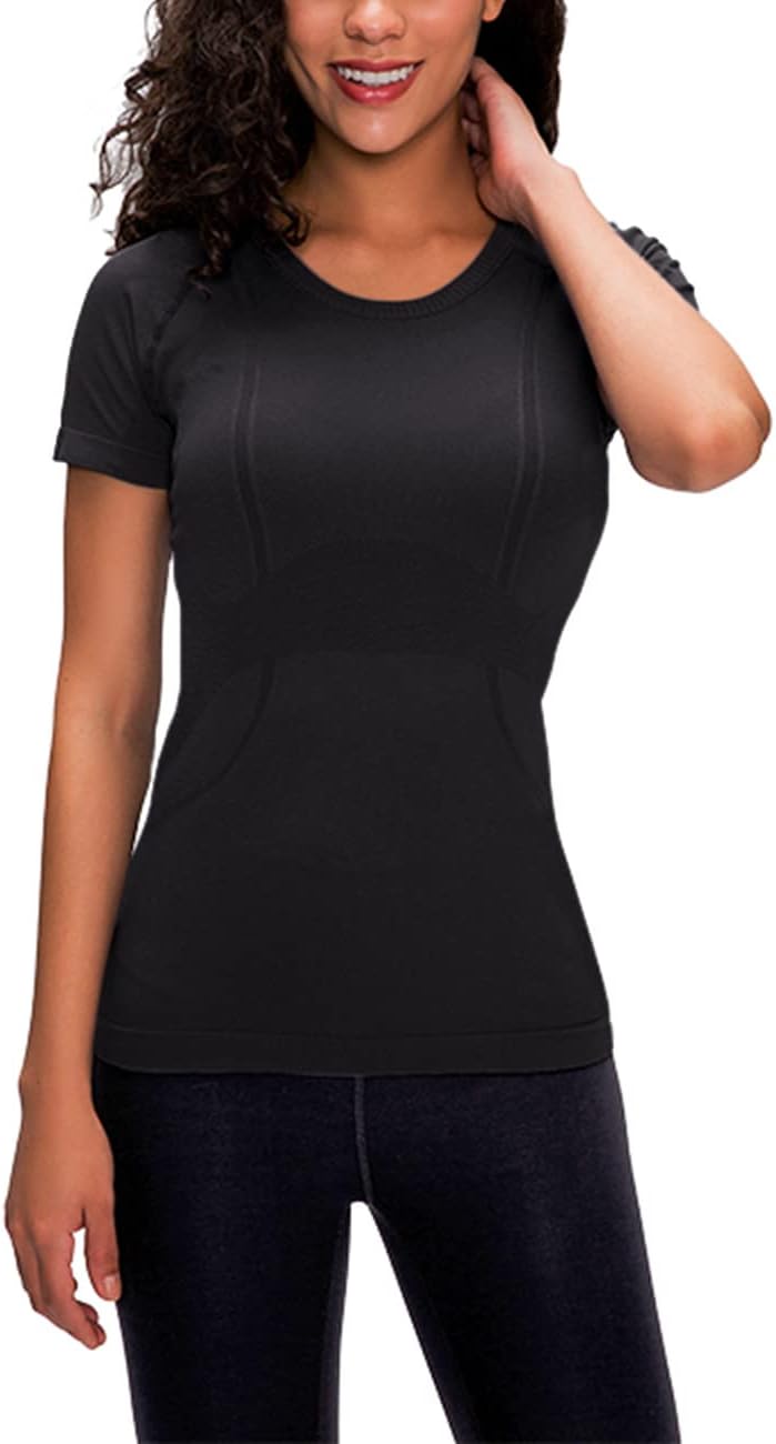 LUYAA Women's Workout Tops Long Sleeve Shirts Yoga Sports Breathable Gym Athleti...