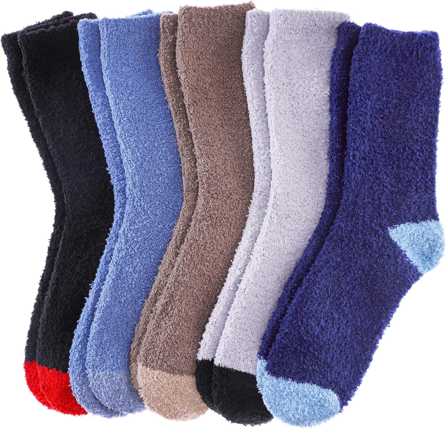 FNOVCO Mens Fuzzy Socks, Special Cozy Slipper Socks, Innovative Fluffy Socks for...