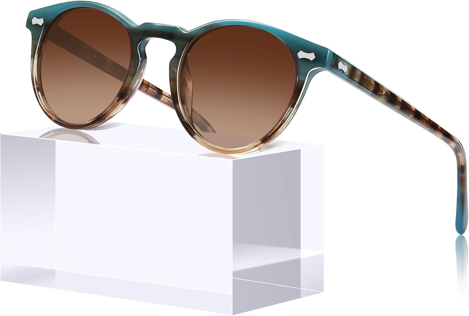 CARFIA Designer Sunglasses, Special Acetate Polarized Sunglasses for Women with...