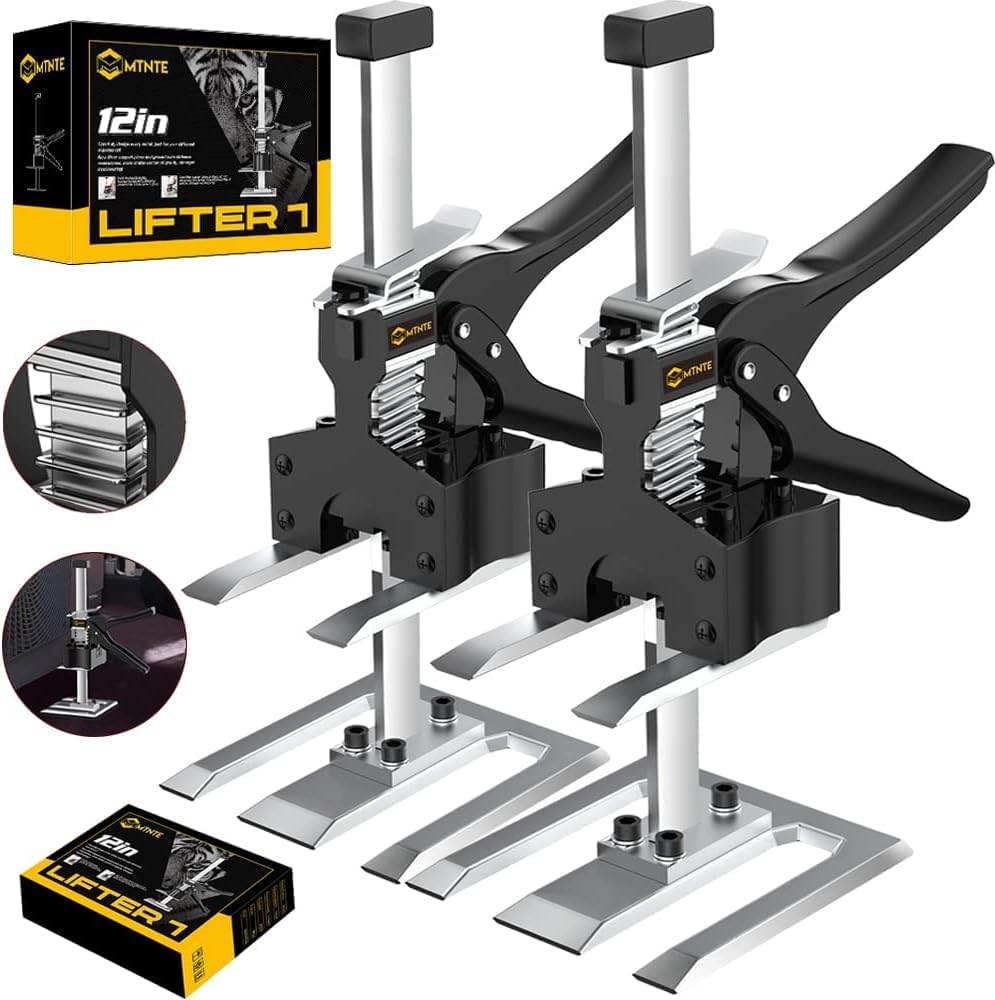 Labor Saving Handle 12 In Lever Arm Lifter Drywall Lift for Wall Tile Locator, M...