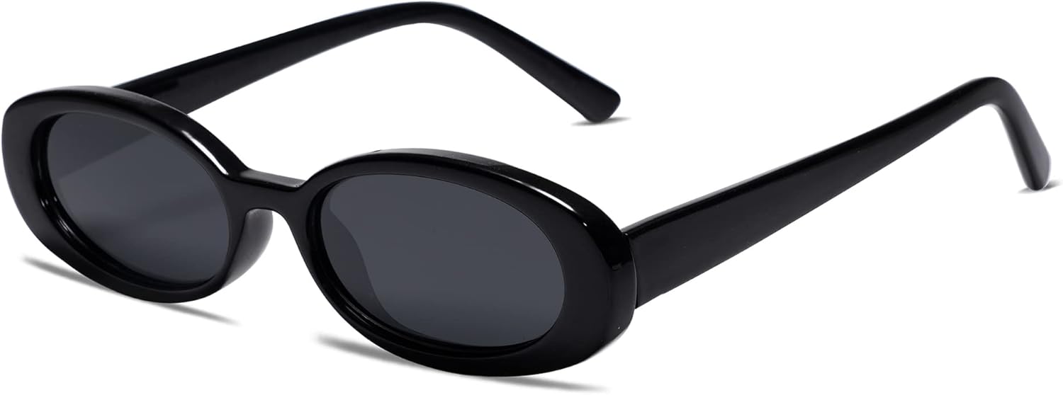 VANLINKER Polarized Retro Oval Sunglasses for Women and Men Small 90s Style VL95...