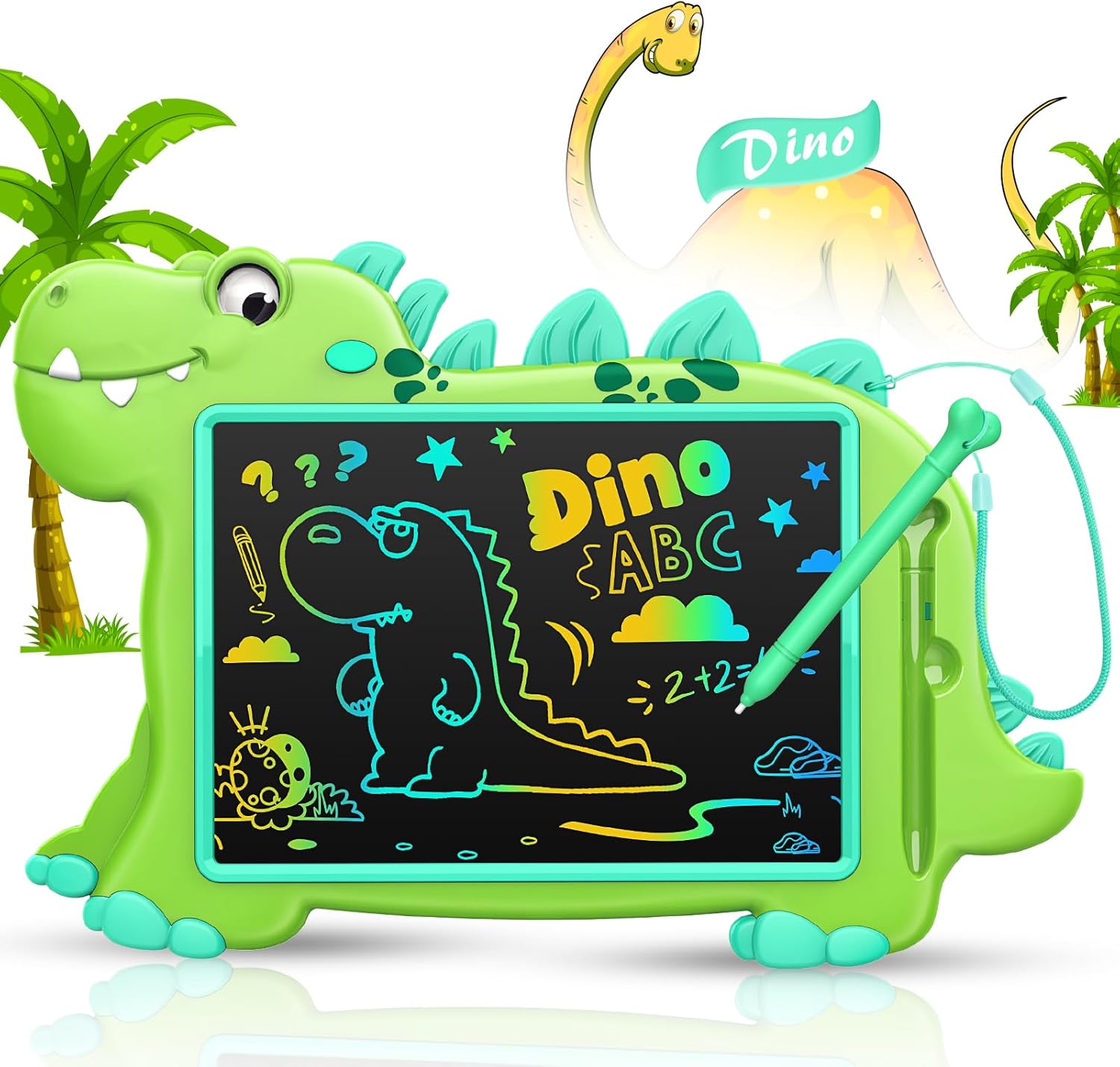 HappyGoLucky Toys for 2-6 Year Old Boy, Lcd Drawing Tablet for Kids Dinosaur Toy...