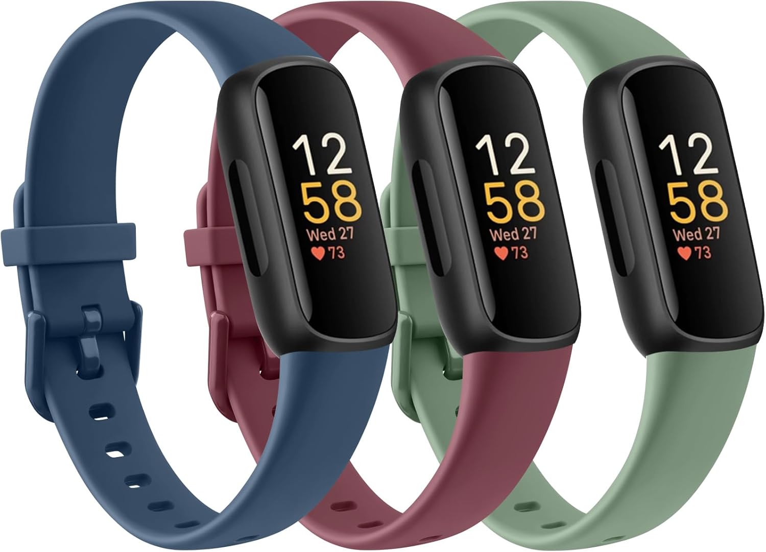 Tobfit [3 Pack] Straps compatible for Fitbit Inspire 3 Strap for Women Men, Soft...