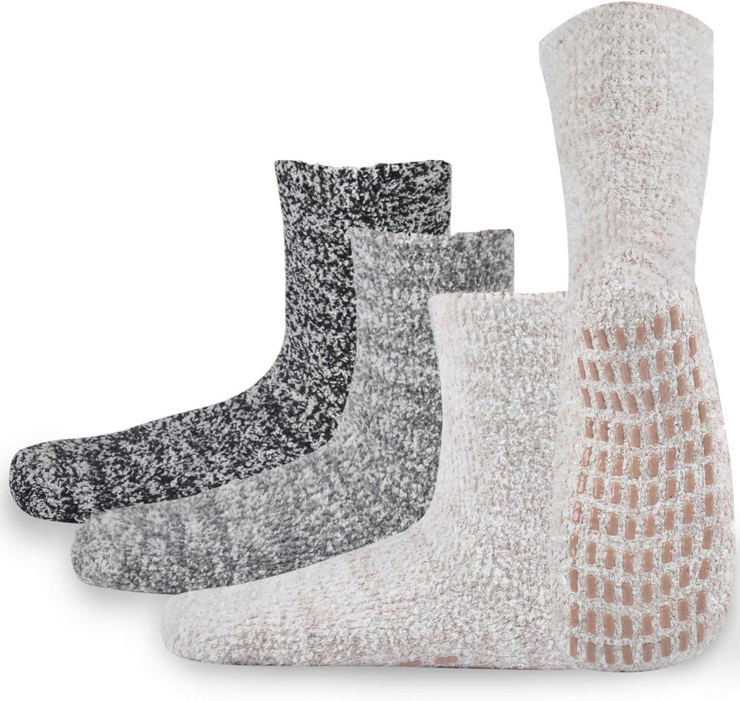 JORMATT, Ultra Thick Grip Fuzzy Socks, Special Non Skid Slipper Socks for Hospit...