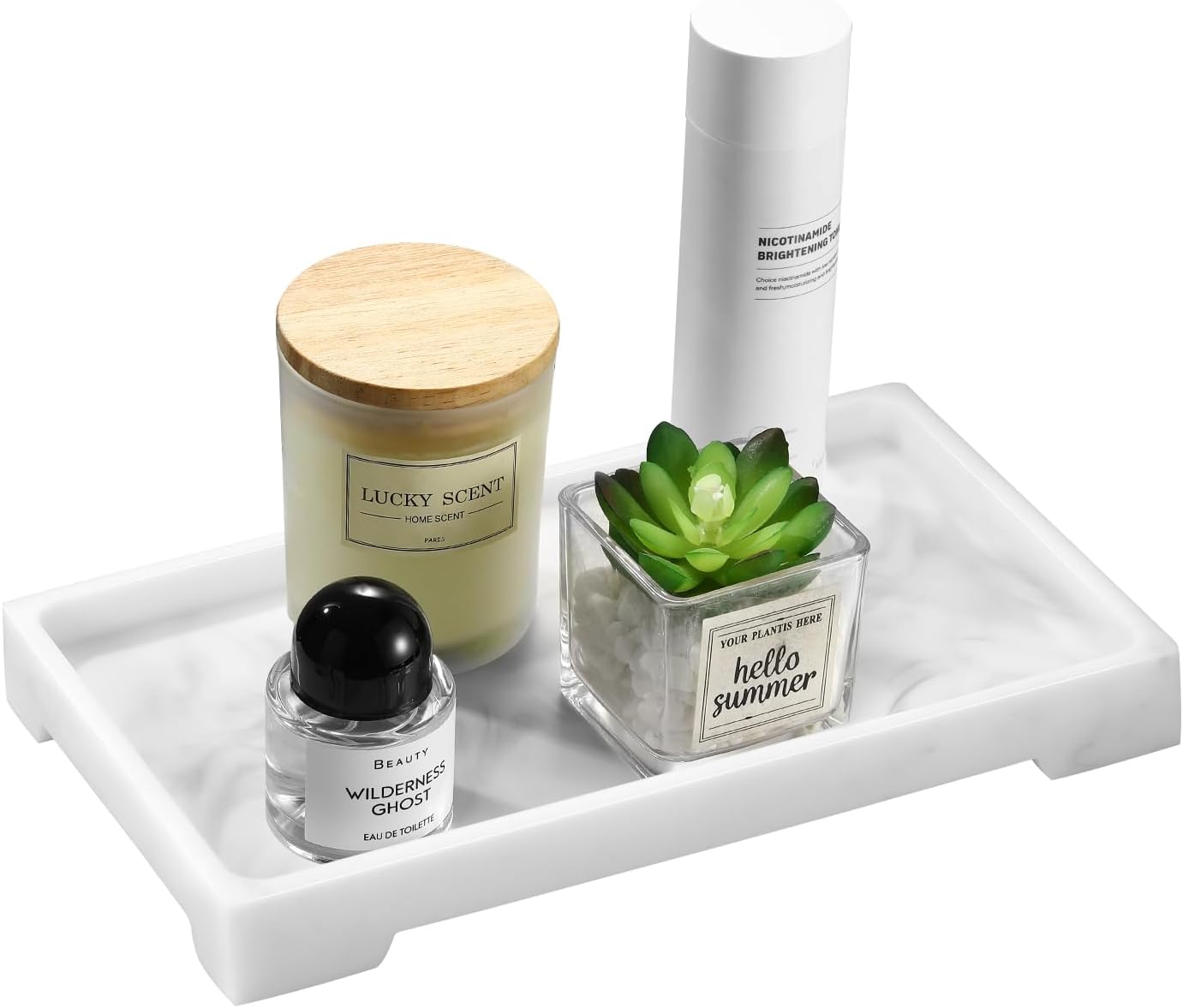 Luxspire Resin Vanity Tray, Special Bathroom Toilet Tank Storage Tray for 9.6 x...