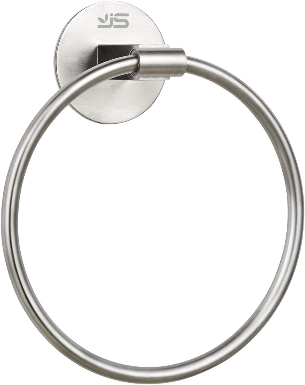 JS Self Adhesive Towel Holder,Stainless Steel Bathroom Towel Ring 7.08 inches/18...