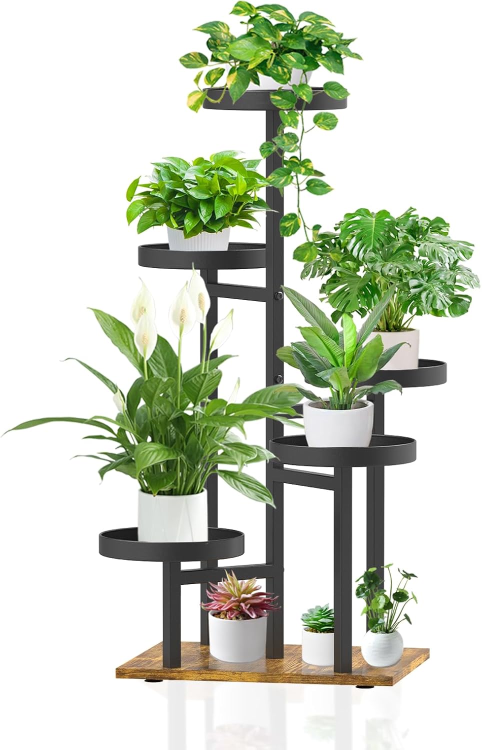 iDavosic.ly 5 Tier Plant Stand Indoor, Metal Corner Plant Holders Tall for Multi...