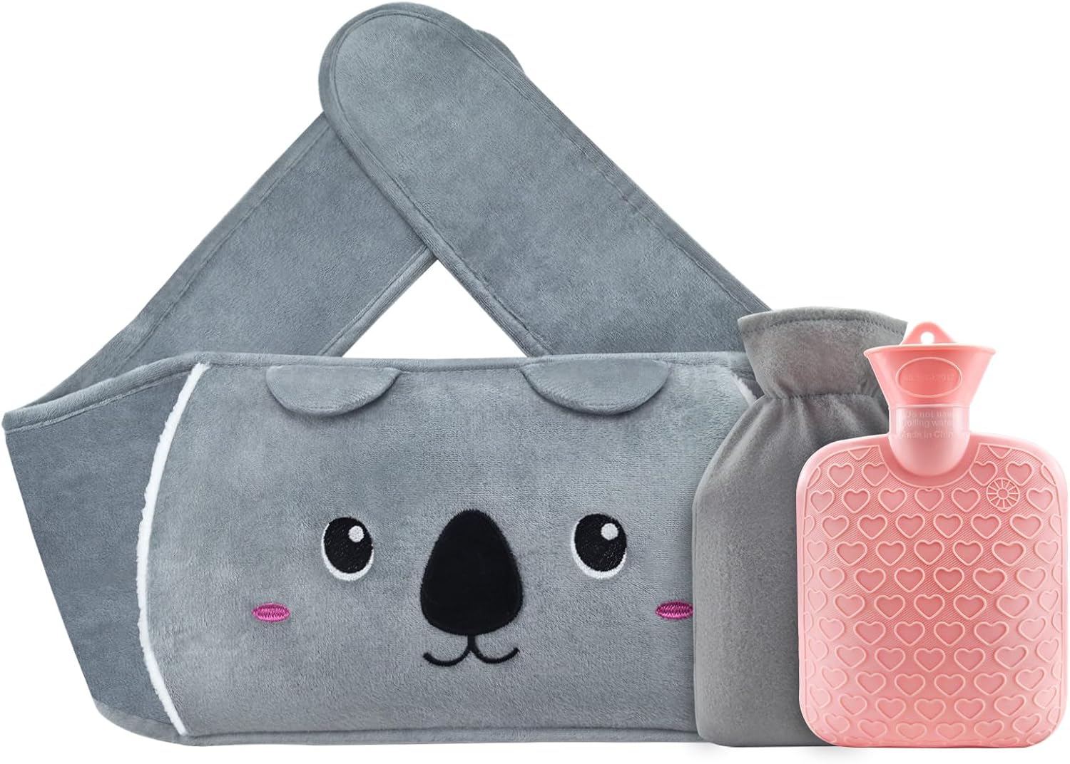 Hot Water Bottle Belt,Wearable Long Hot Water Bottle with Cover Warm Water Bag w...