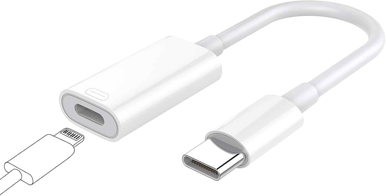 TiMOVO Lightning to USB C Adapter for iPhone 15 Pro Max/15 Pro/15 Plus, Type C C...
