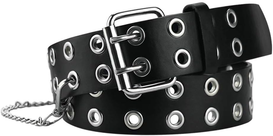 maikun Belt for Women The Hole Double Prong Wide Goth Womens Belts for Jeans 43"...