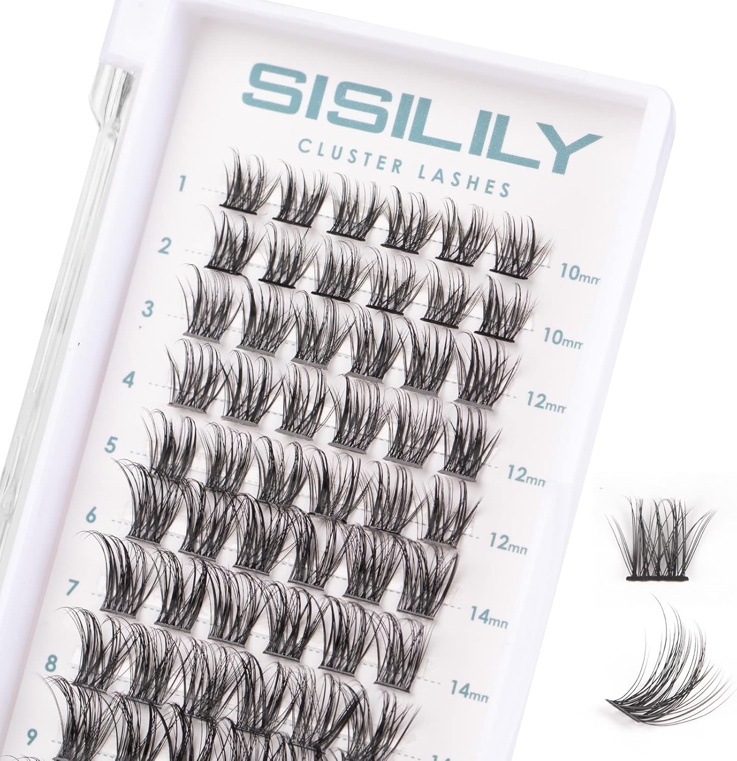 SISILILY Individual Cluster Lashes, Special Individual Lashes with 72 Lash Clust...