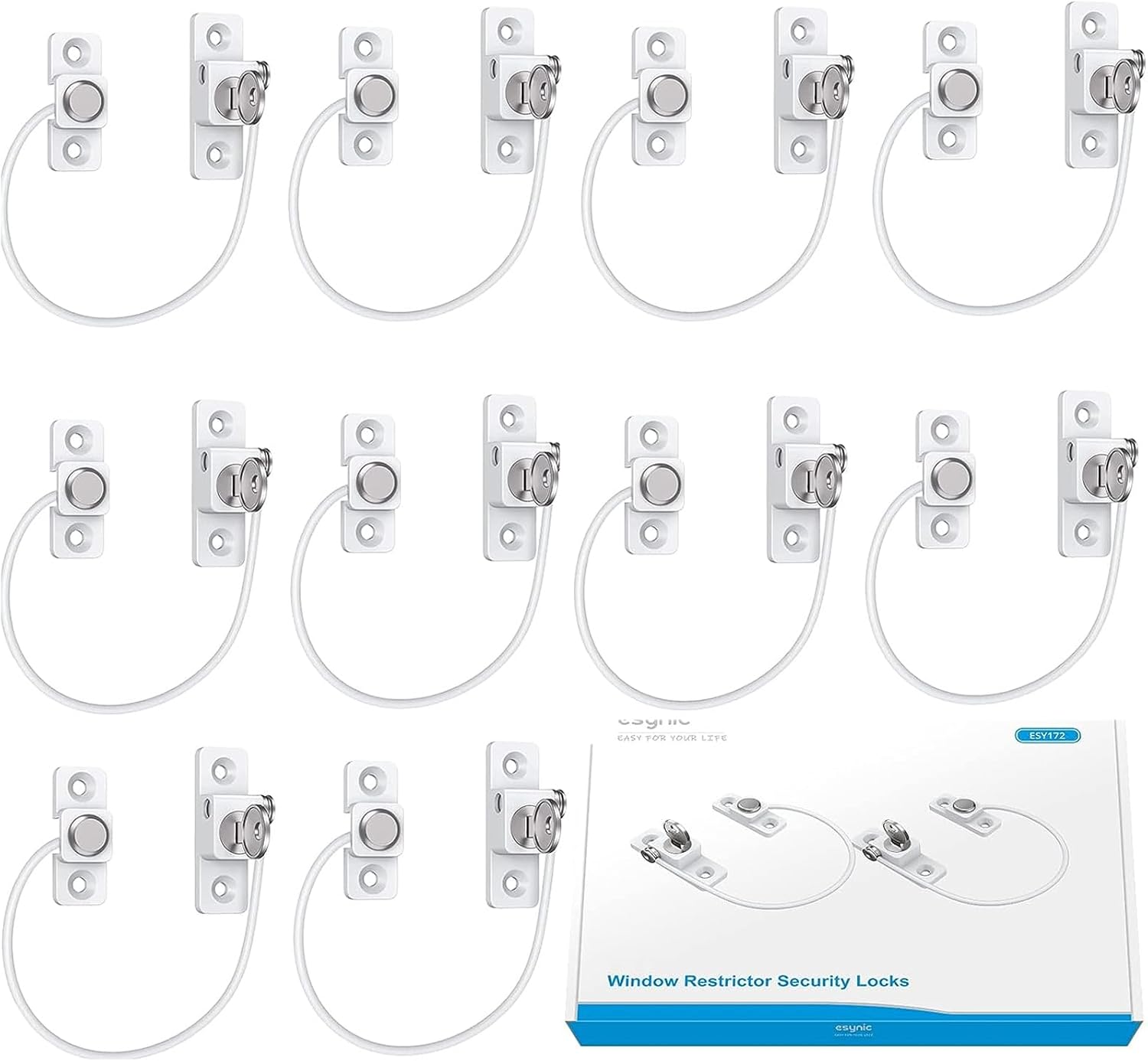 eSynic Window Restrictors for UPVC 10pcs Window Restrictor Child Safety Window L...