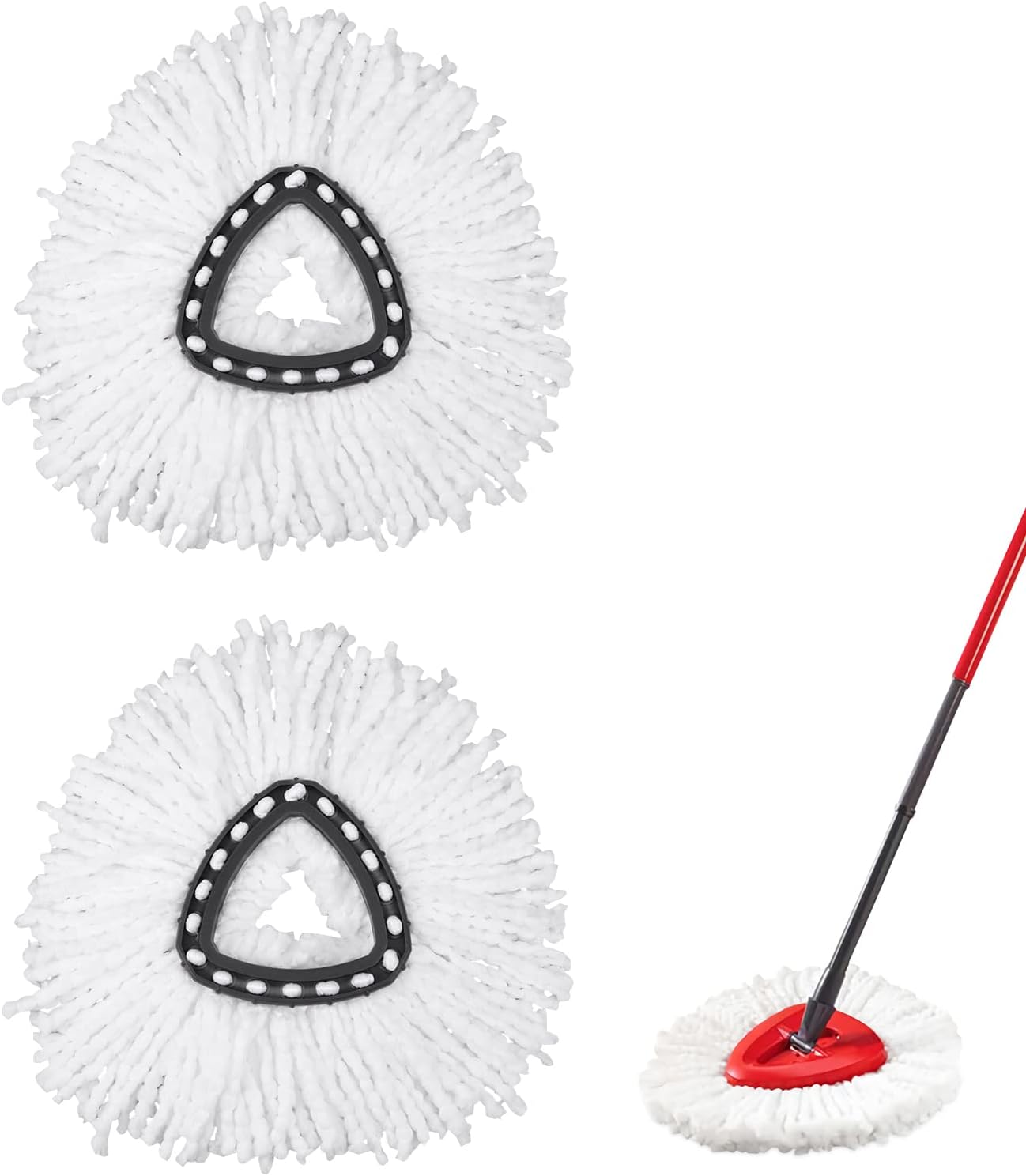2 Pack Spin Mop Replacement Head, High-Quality Mop Refills Compatible with Oceda...