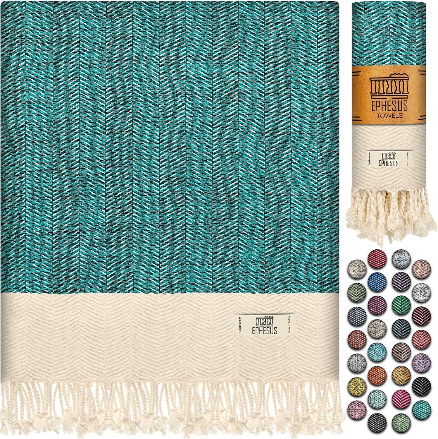 High-Quality Turkish Beach Towel, Special Turkish Cotton, Unique Oversized Towel...