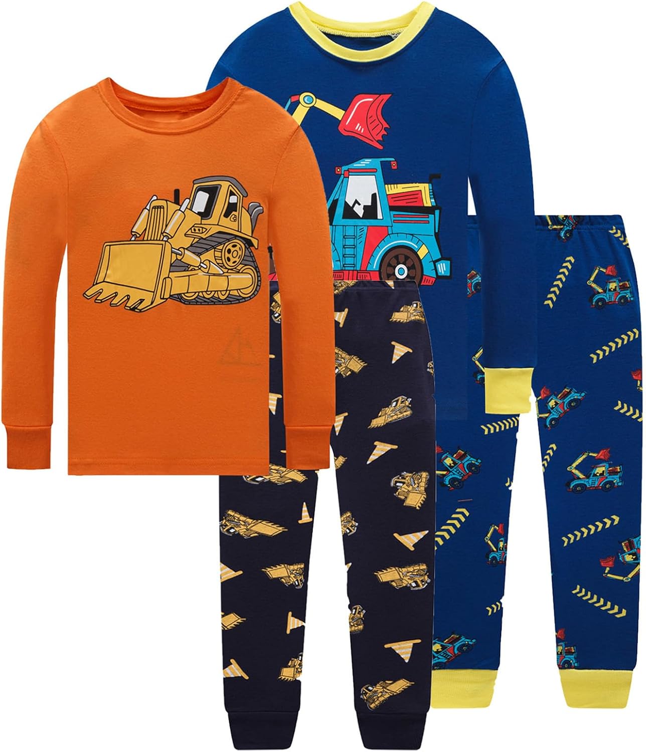 Sleepwear, Special 4 Pieces Boys Pajamas for Toddler, High-Quality Long Sleeve C...