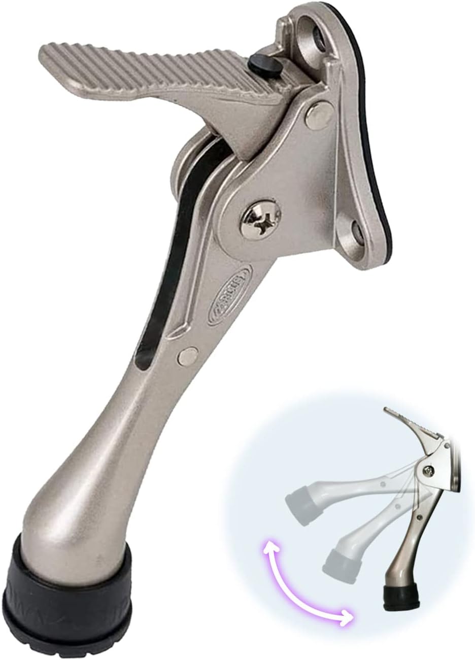 One Touch Kickdown Door Stopper, Door Holder, Heavy Duty Door Stops, Bottom of D...