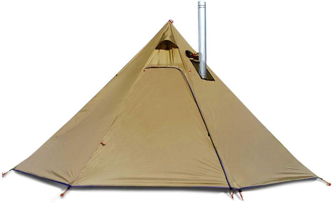 Tipi Hot Tents, Lightweight Tents for 4 Persons with Stove Jack, Special Teepee...