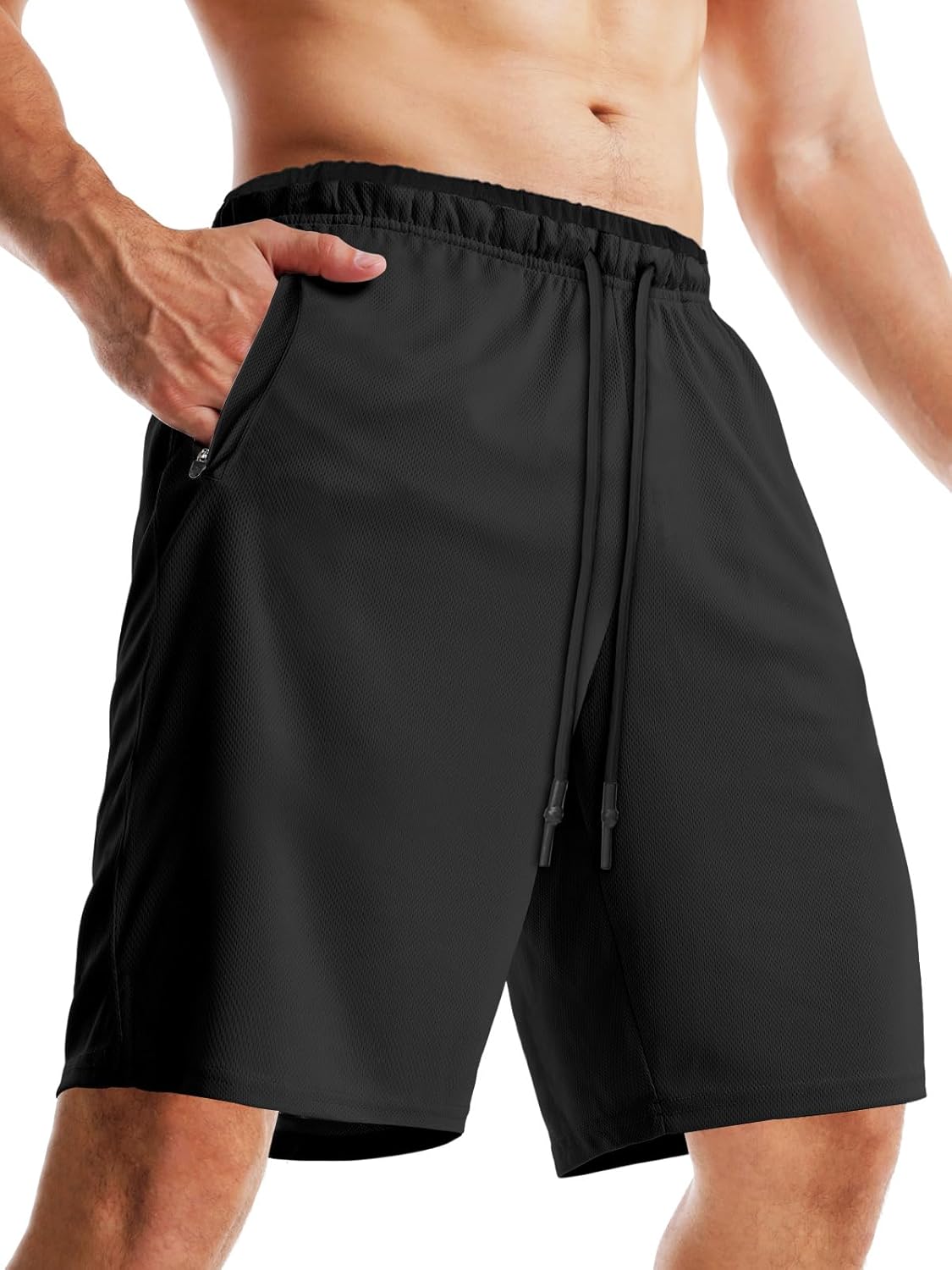 Aolesy Mens Workout Shorts 5"/7"/10" with Zip Pockets Quick Dry Lightweight Gym...