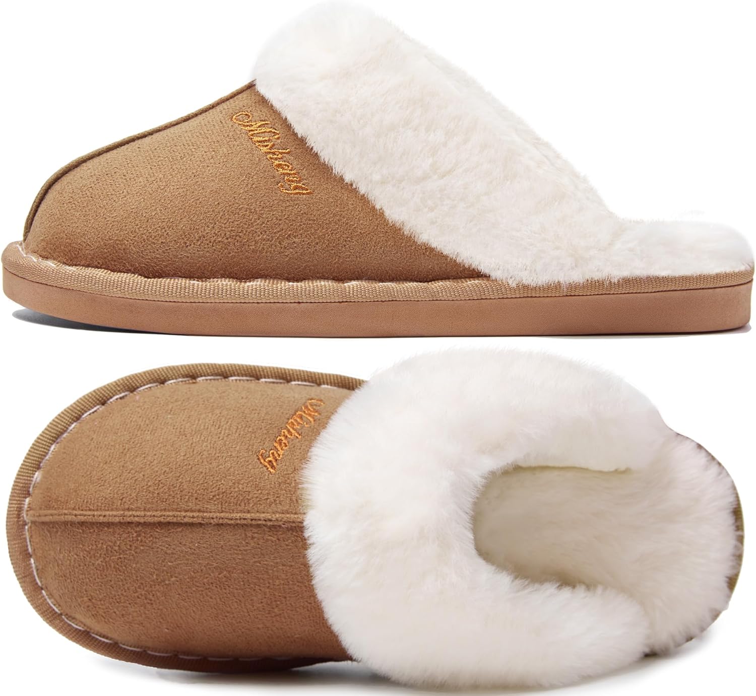 Donpapa Slippers Women Men With Memory Foam Fluffy Winter Ladies Cosy Warm Anti-...