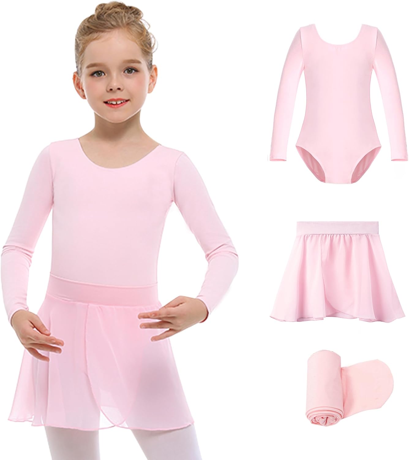 Stelle Girls Ballet Leotards, Special Toddler Dance Outfit Combo with Pull on Sk...