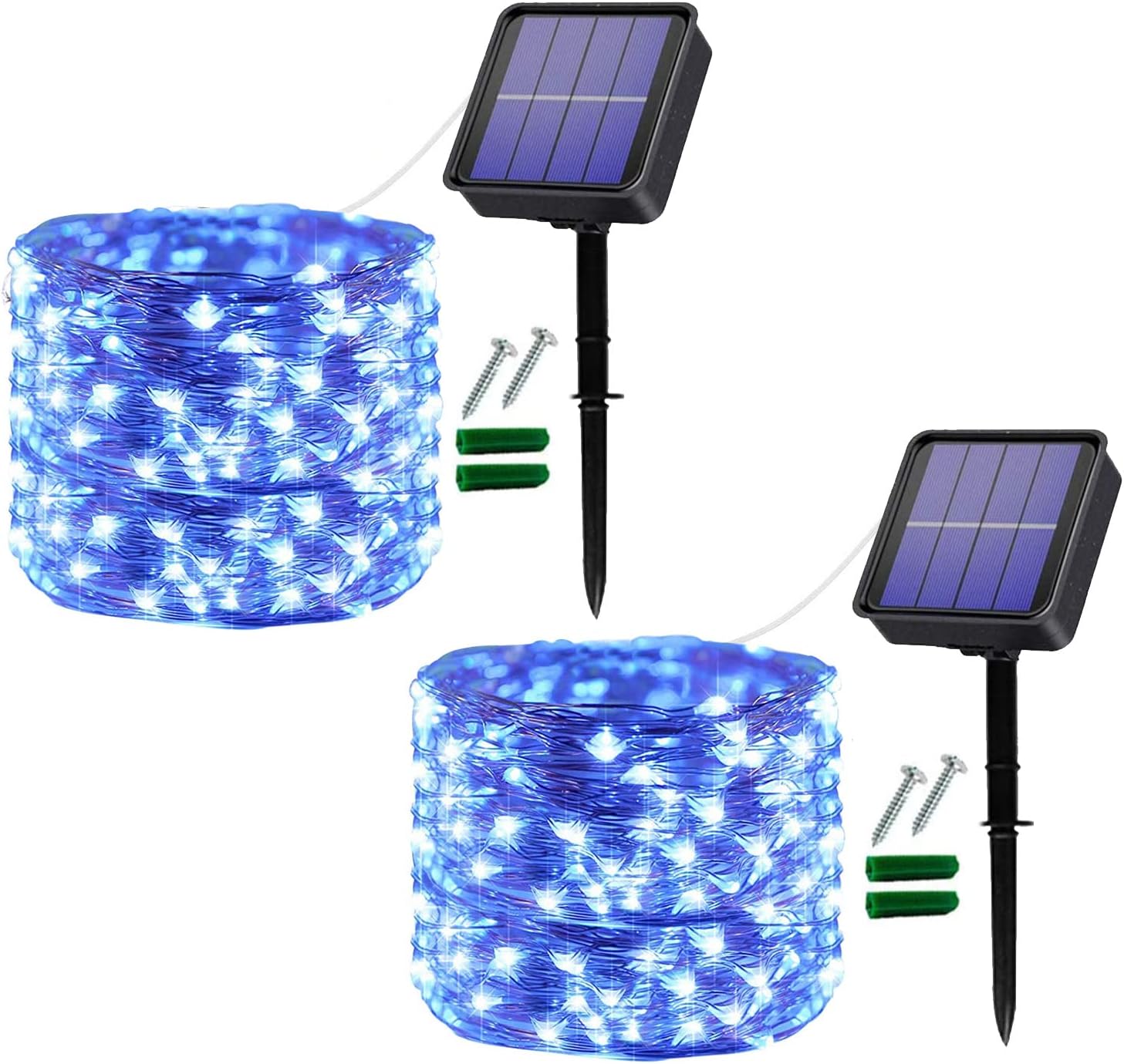 Useber Solar Lights Outdoor Garden, 2x14M Total 240LED Solar String Lights Water...
