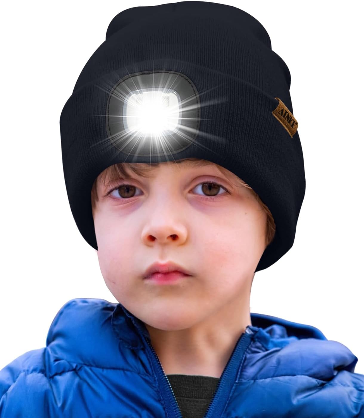 ATNKE Kids LED Lighted Beanie Hat,USB Rechargeable 4 LED Running Headlamp Ultra...