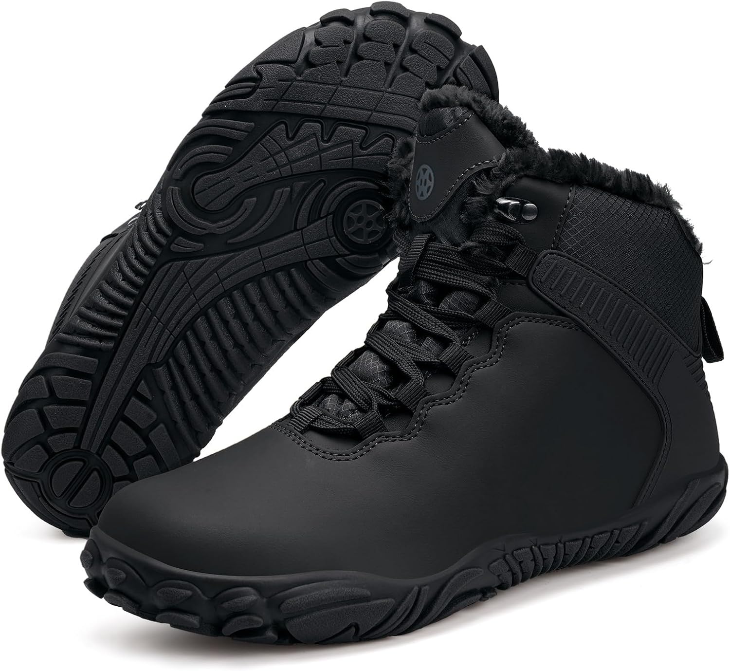 Barefoot Boots Womens Mens Snow Boots Winter Warm Waterproof Fur Lined Shoes Wid...