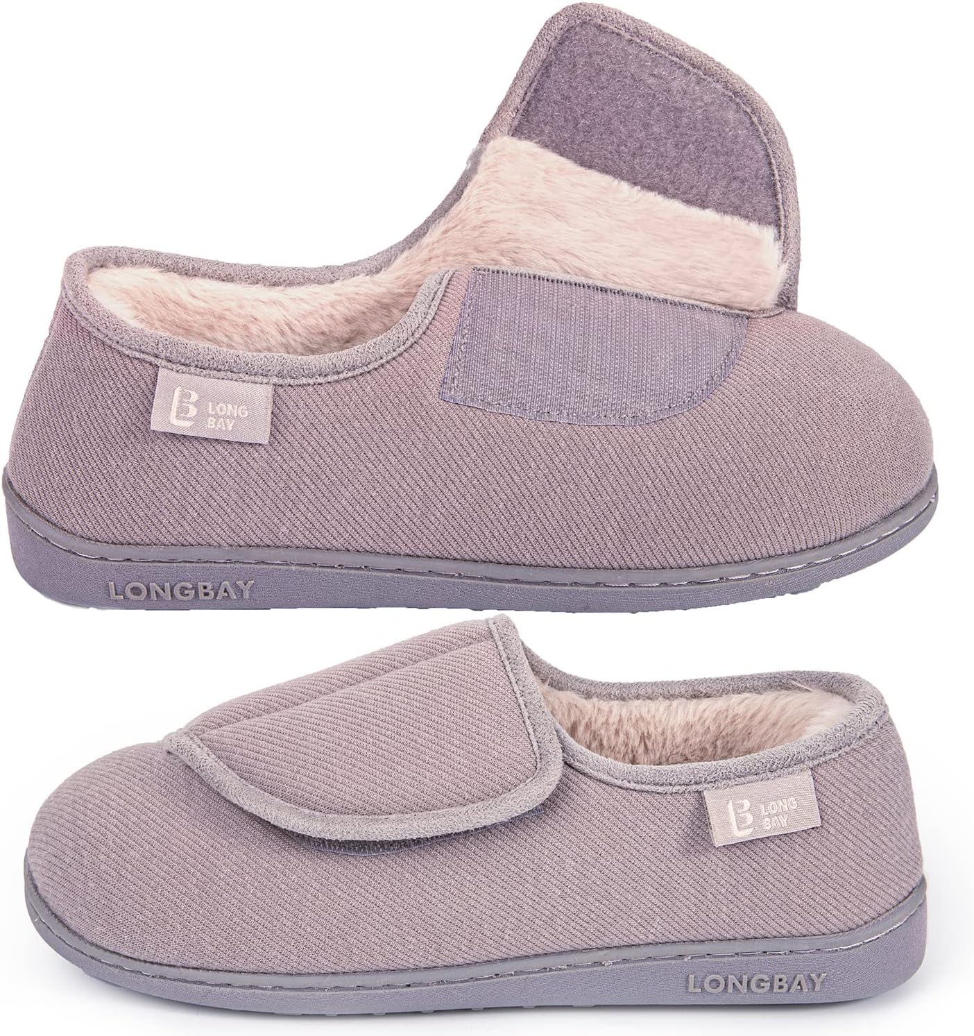 LongBay Women's Wide Fit Slippers, Special Comfy and Cozy Memory Foam Indoor Hou...