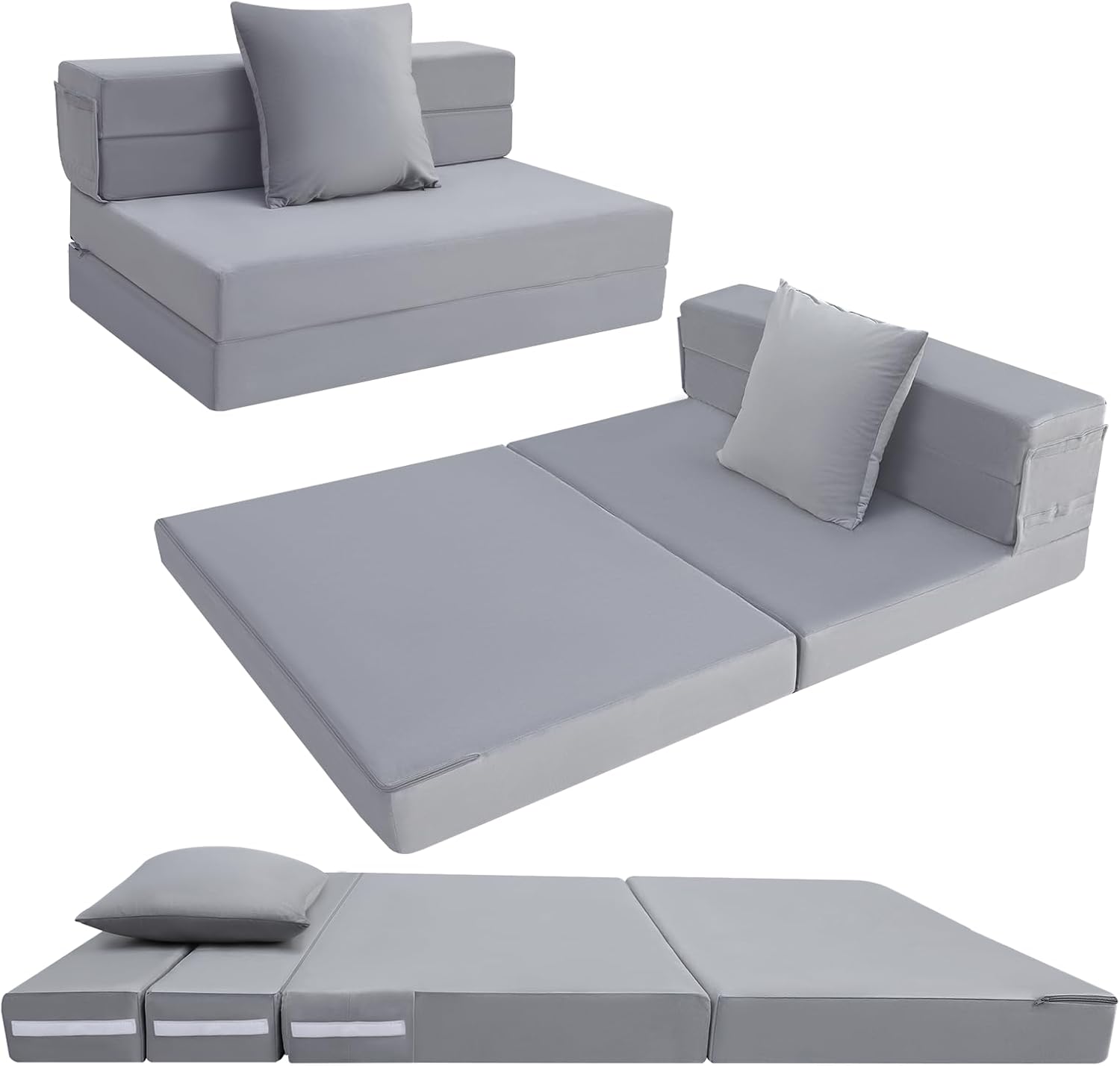 MeMoreCool Folding Mattress Double, High Density Foam Fold Out Sofa Chair Z Bed,...