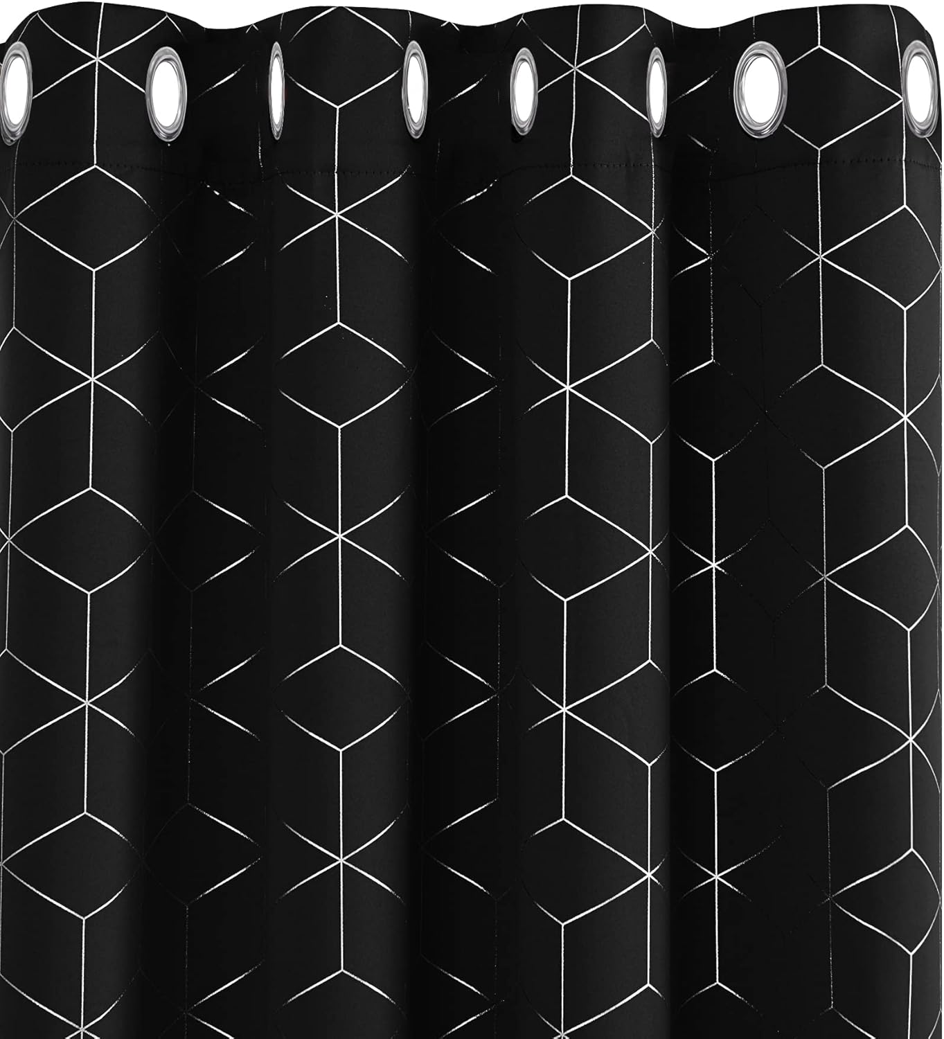 Deconovo Eyelet Blackout Curtains, Special Diamond Foil Printed Thermal Insulate...