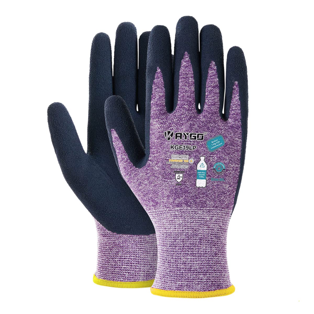 KAYGO Work Gloves, Special Latex Coated Work Gloves for Women, Innovative Breath...