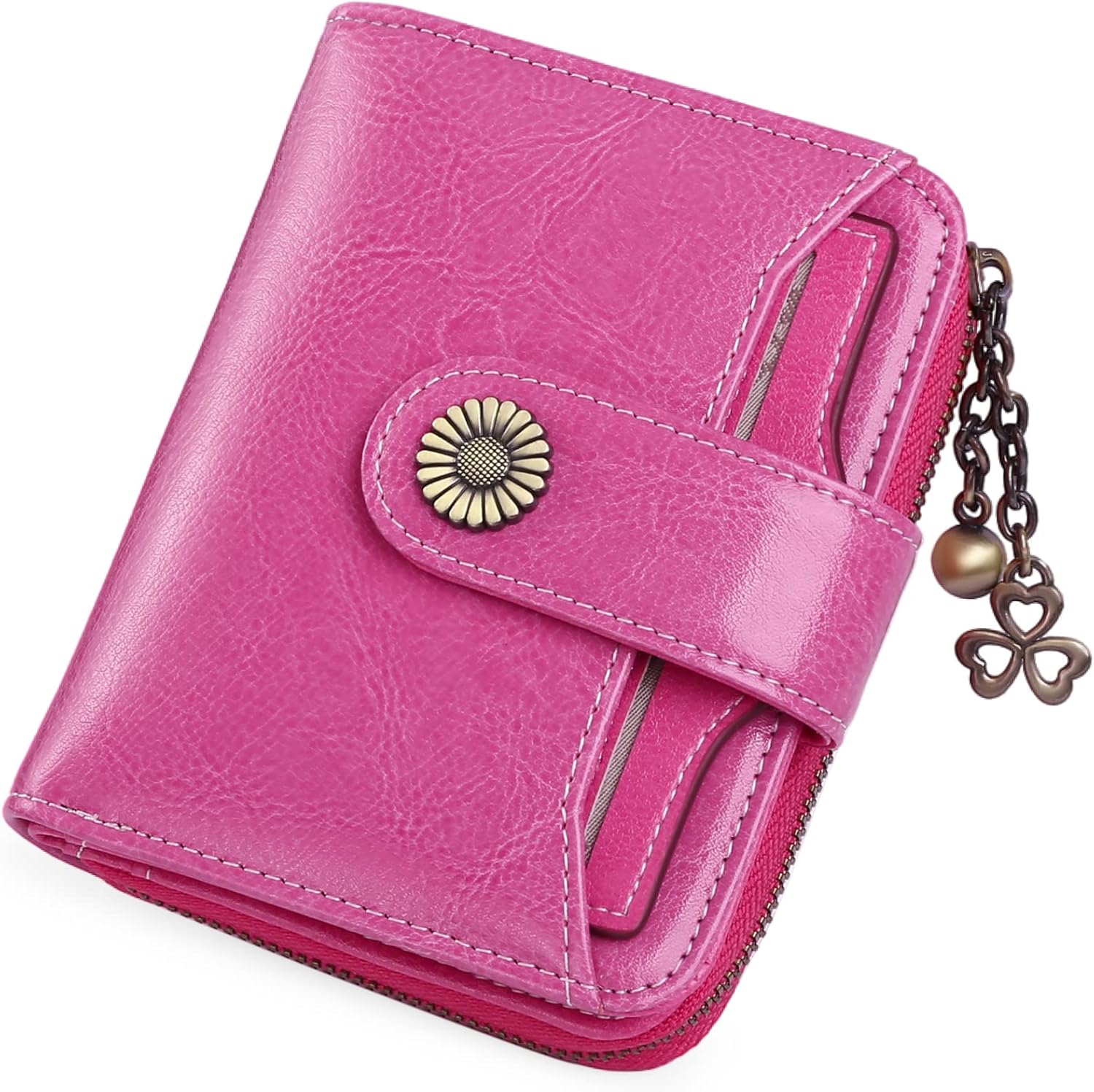 SENDEFN Wallet, Special Genuine Leather Wallet, Compact Bifold Womens Wallet wit...