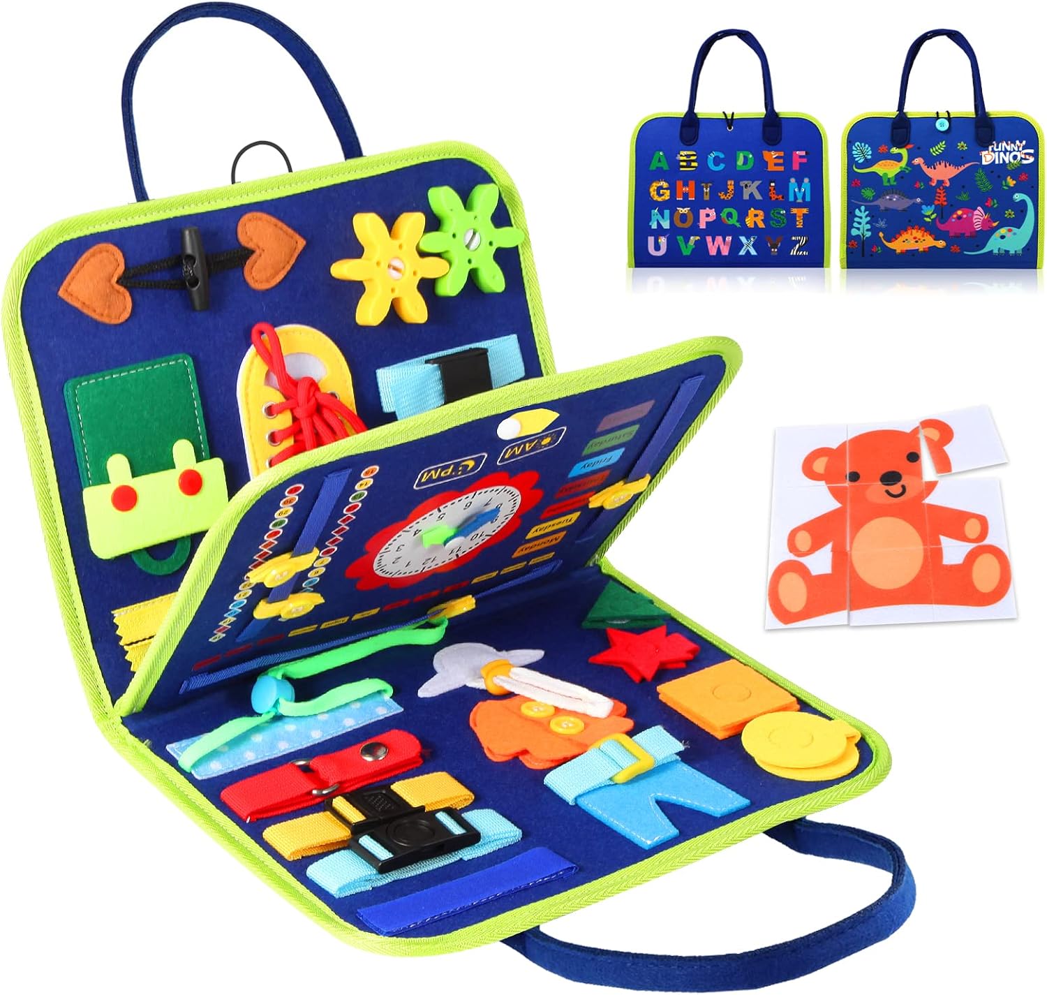Hooku Busy Board for Toddlers, Montessori Toys for 3 Year Olds, Learning toys fo...