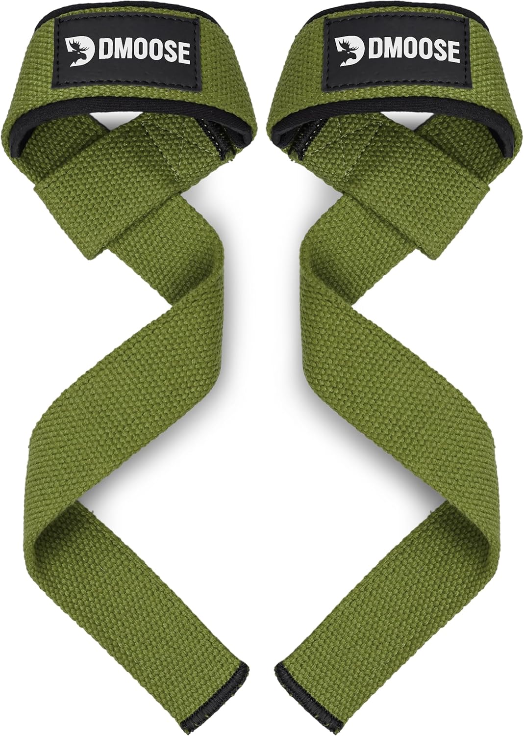 DMoose Fitness Lifting Straps - 4mm Neoprene Padded Wrist Straps for Weightlifti...