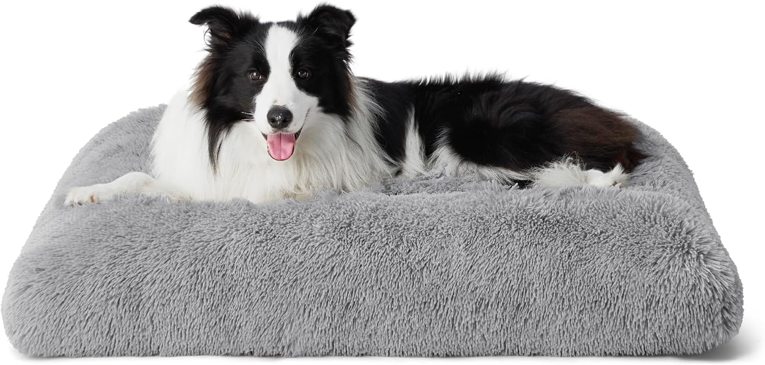 Bedsure Dog Crate Bed for Large Pets, Special Dog Crate Mattress Washable with A...