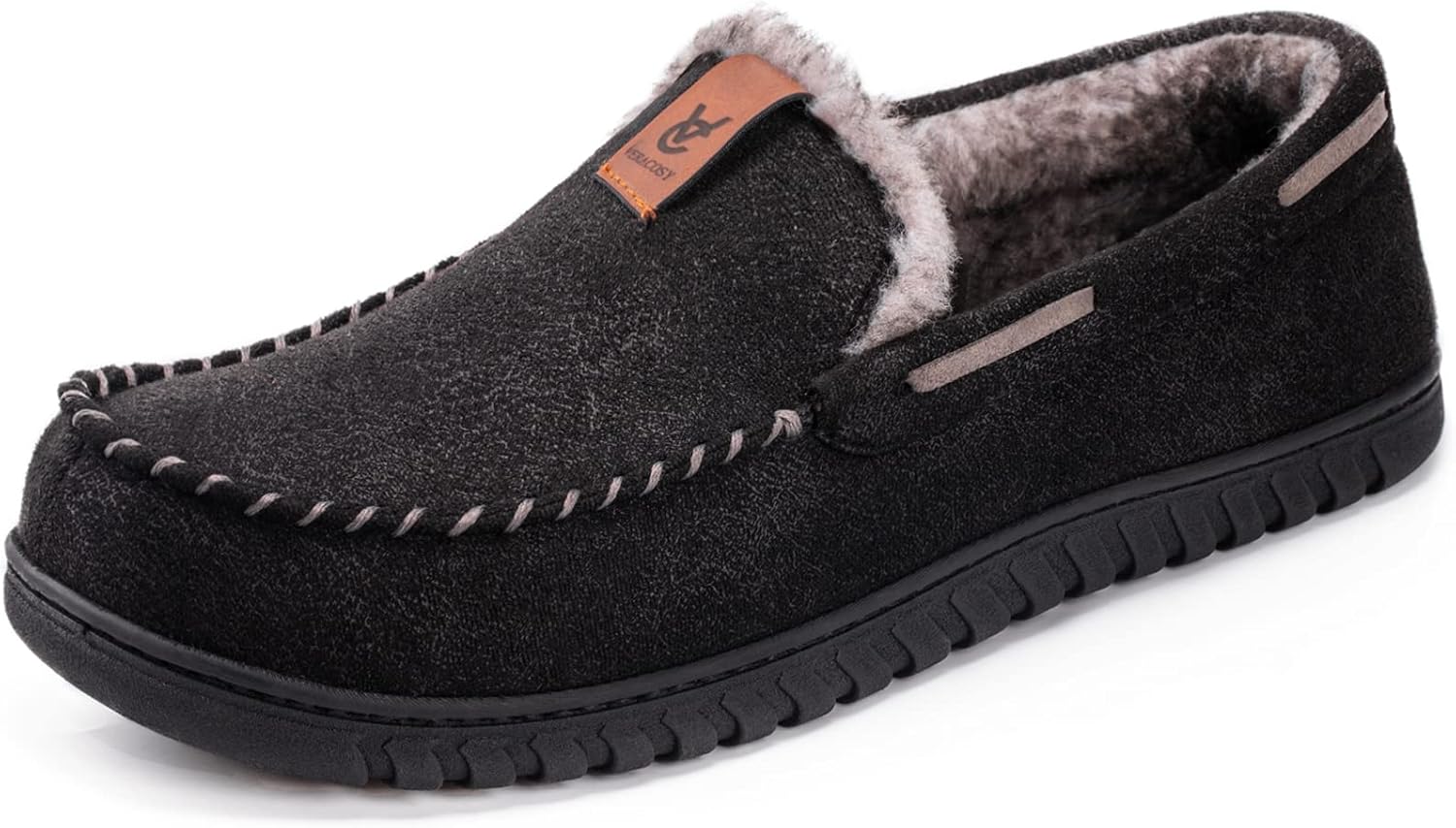VeraCosy Men's Slippers, Special Moccasin Slippers with Soft Faux Suede, Innovat...